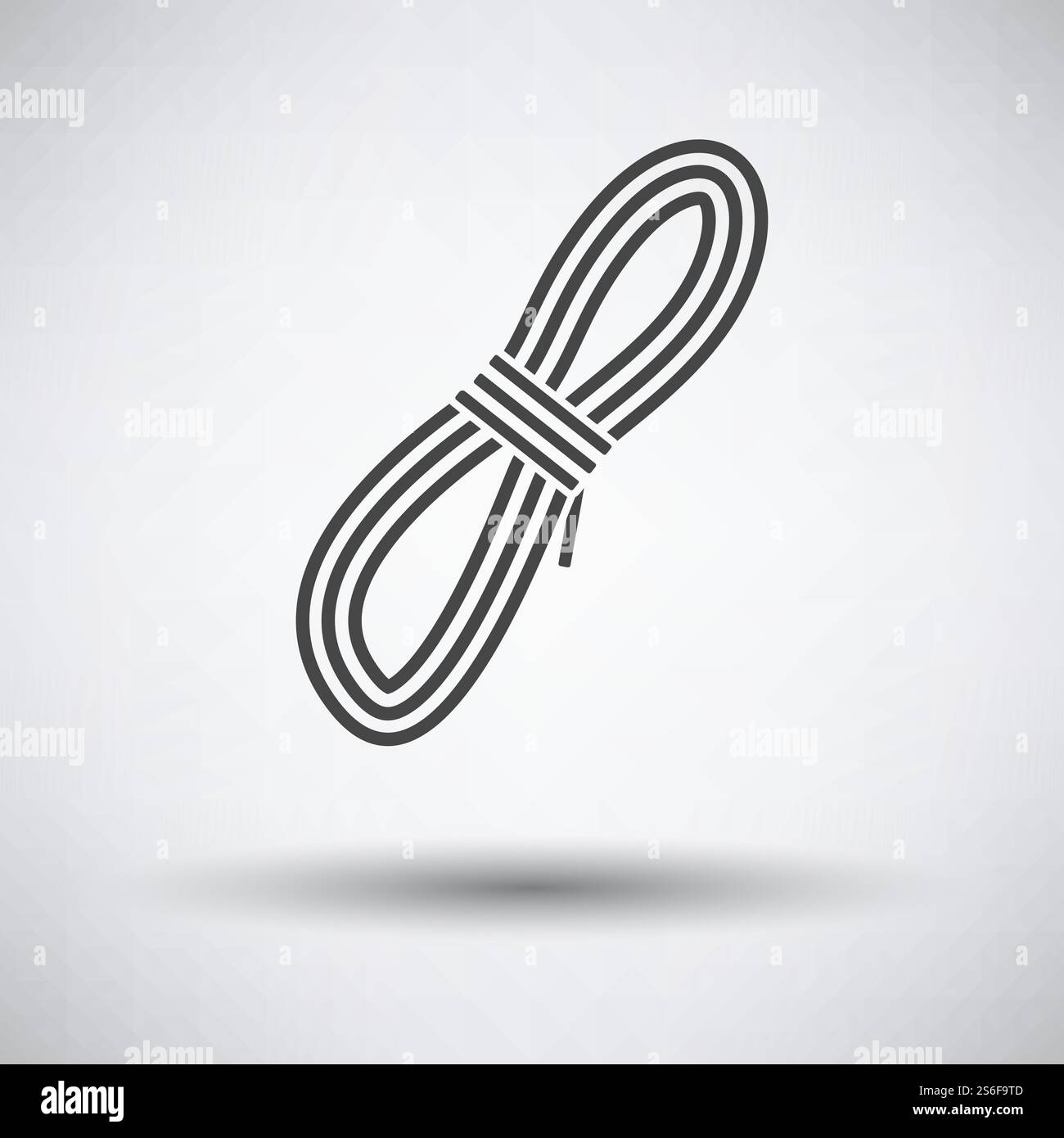 Climbing Rope Icon. Dark Gray on Gray Background With Round Shadow ...