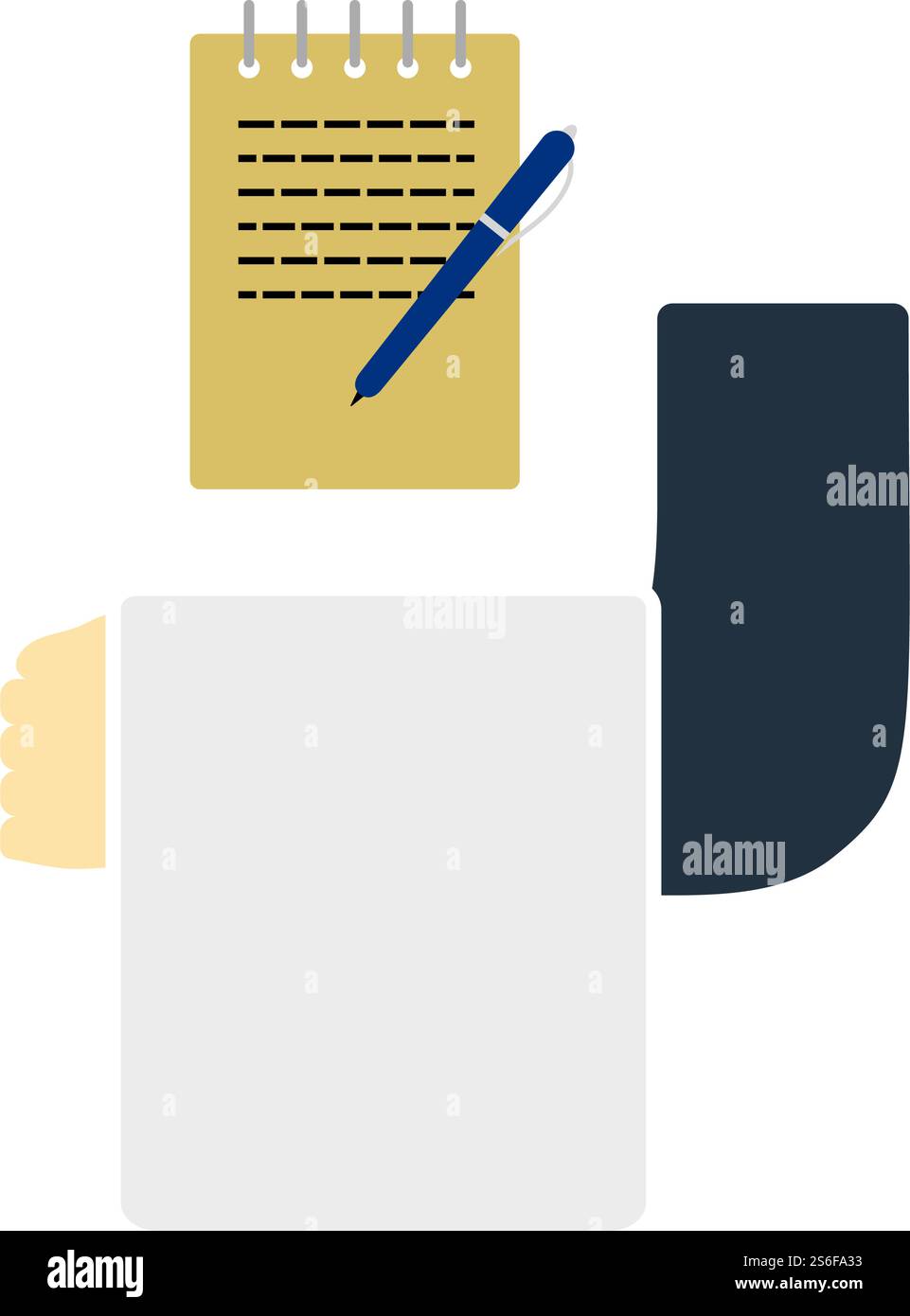 Waiter Take Oder Icon. Flat Color Design. Vector Illustration. Stock Vector