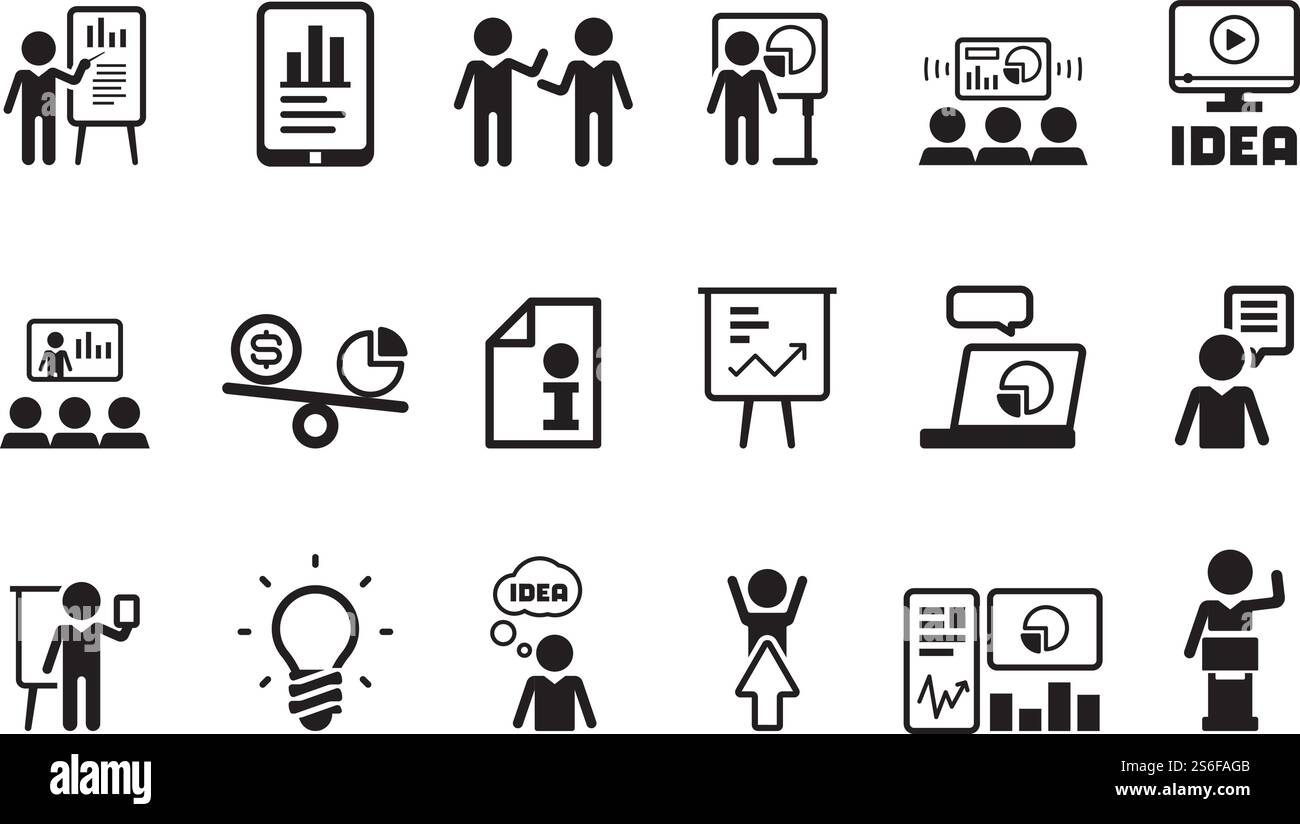 Business lesson icon. Presentation training speaking events conferences ...