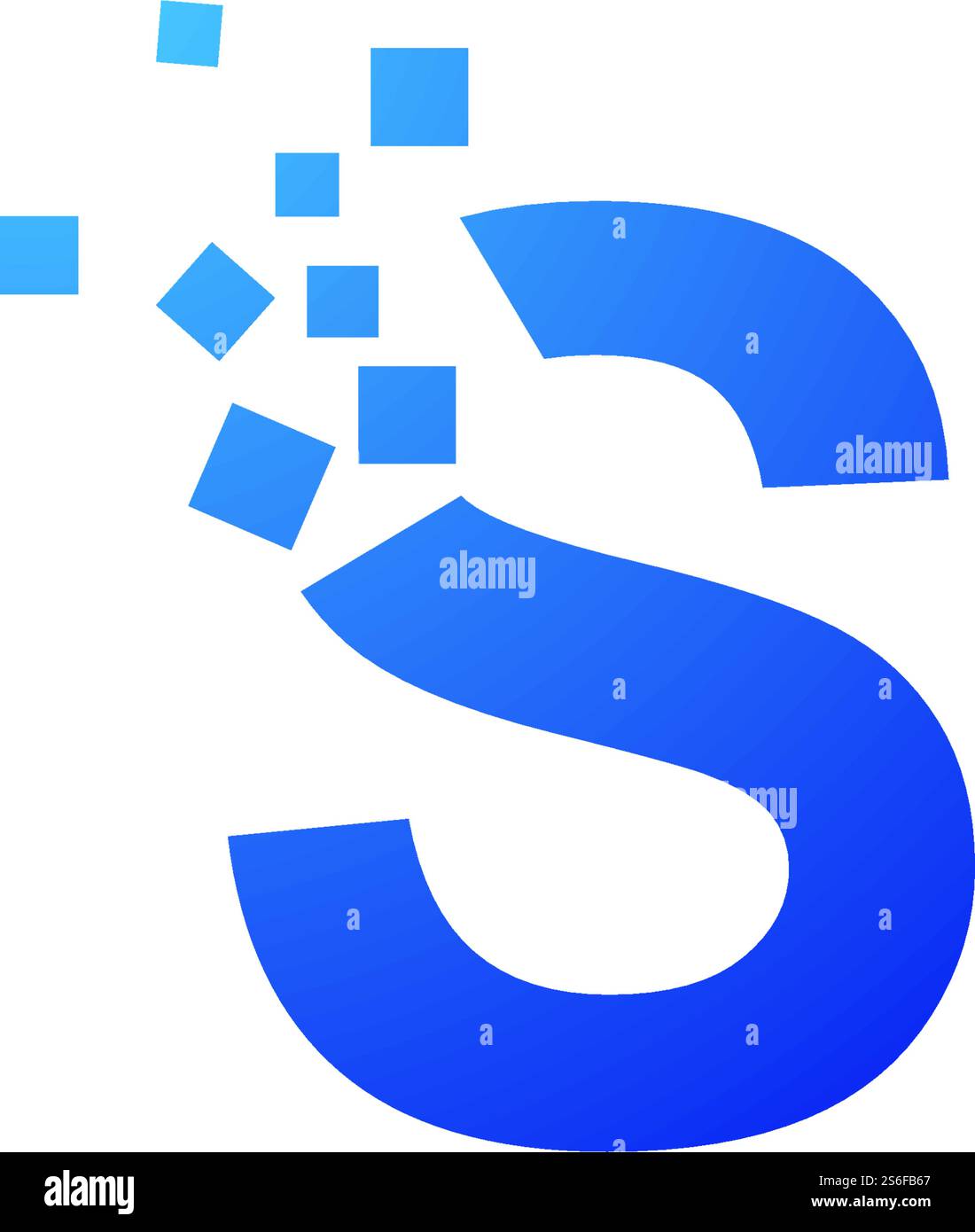 Initial letter alphabet pixel style logo vector design Stock Vector ...