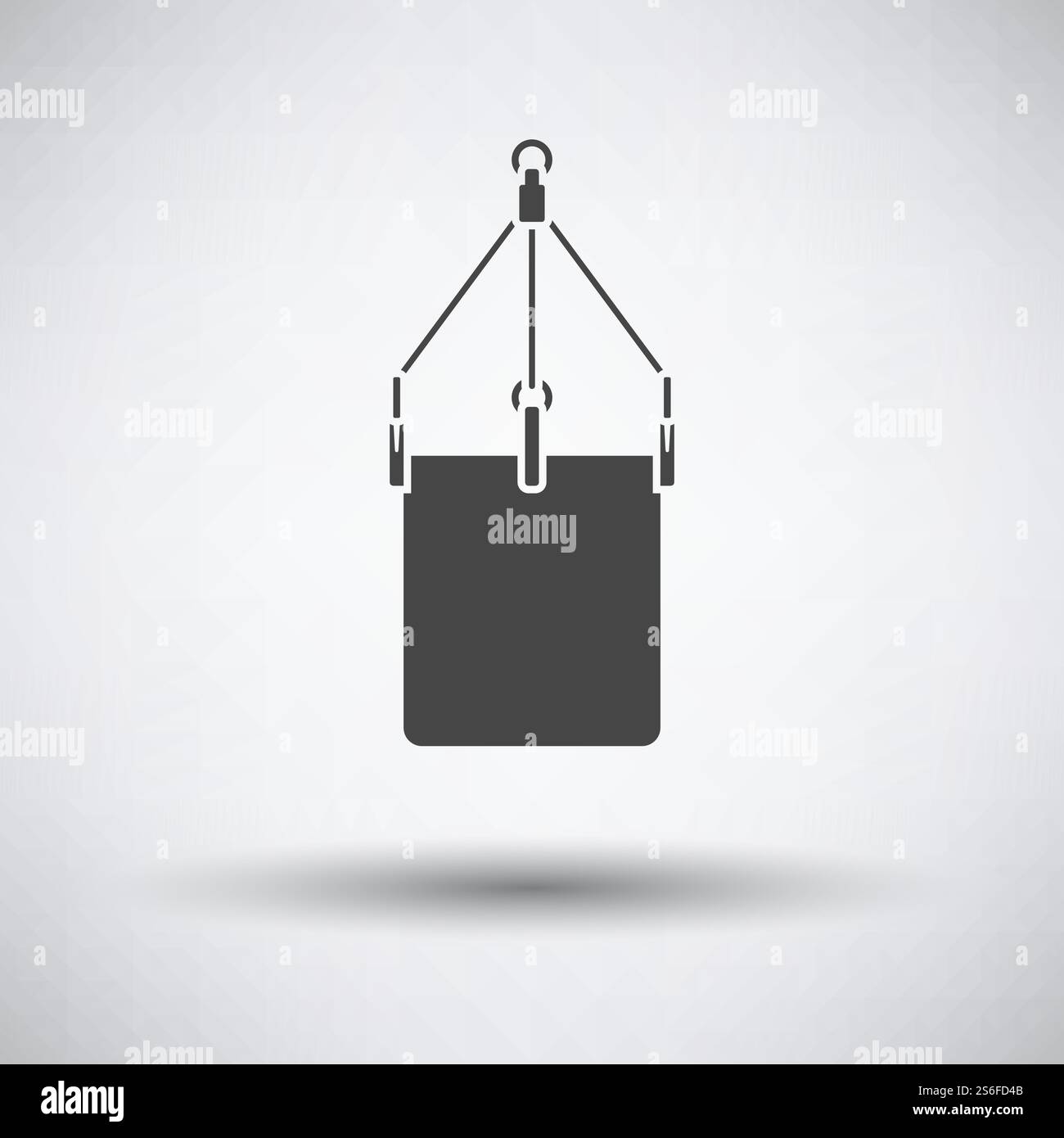 Alpinist Bucket Icon. Dark Gray on Gray Background With Round Shadow ...