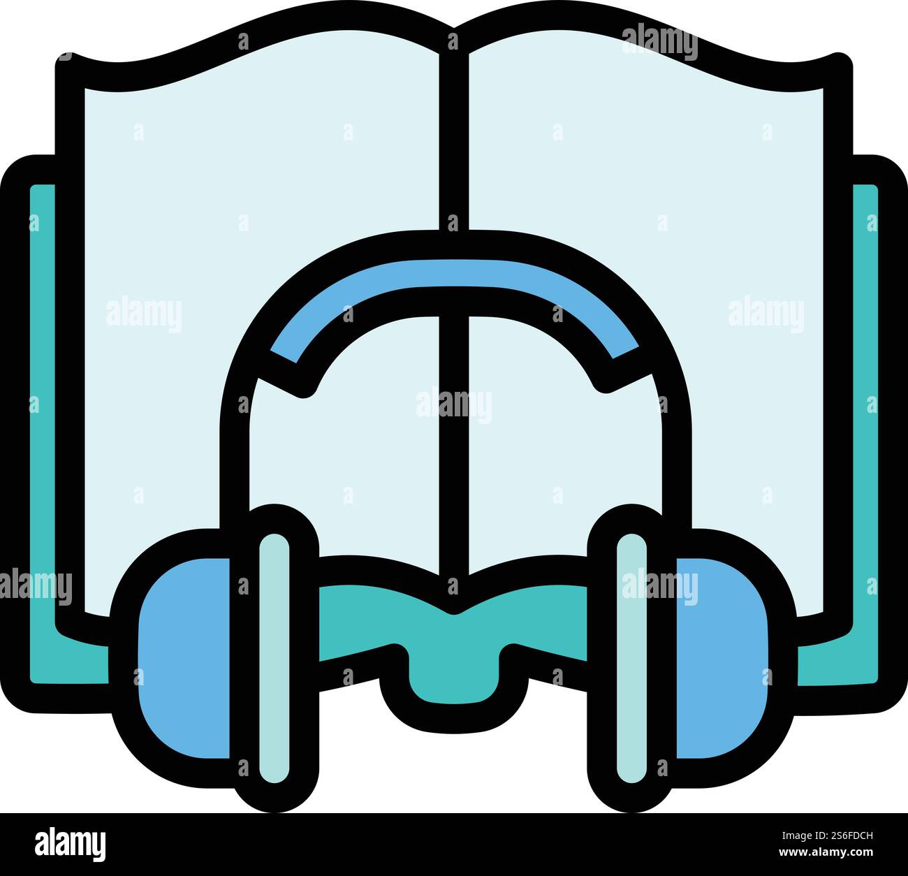 Audio book icon. Outline audio book vector icon for web design isolated ...