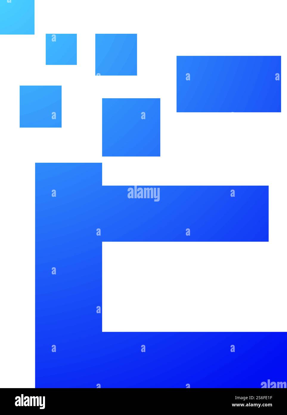 Initial letter alphabet pixel style logo vector design Stock Vector ...