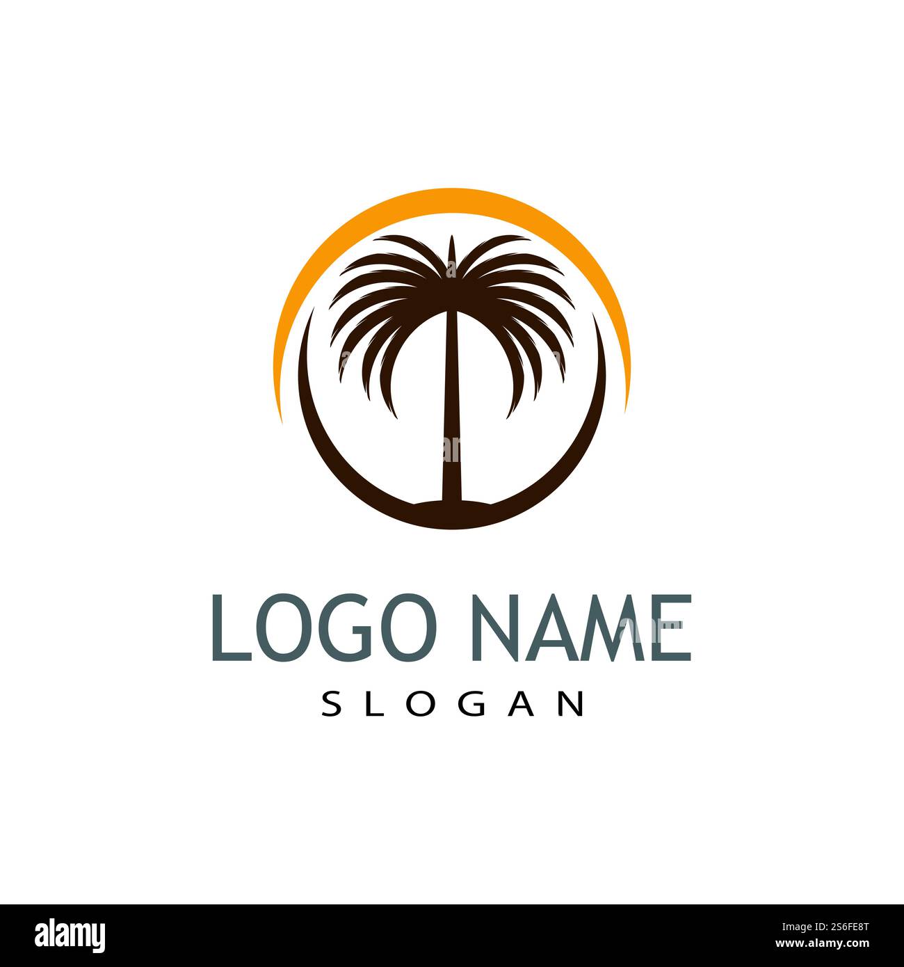 Dates tree Logo Template vector symbol design Stock Vector