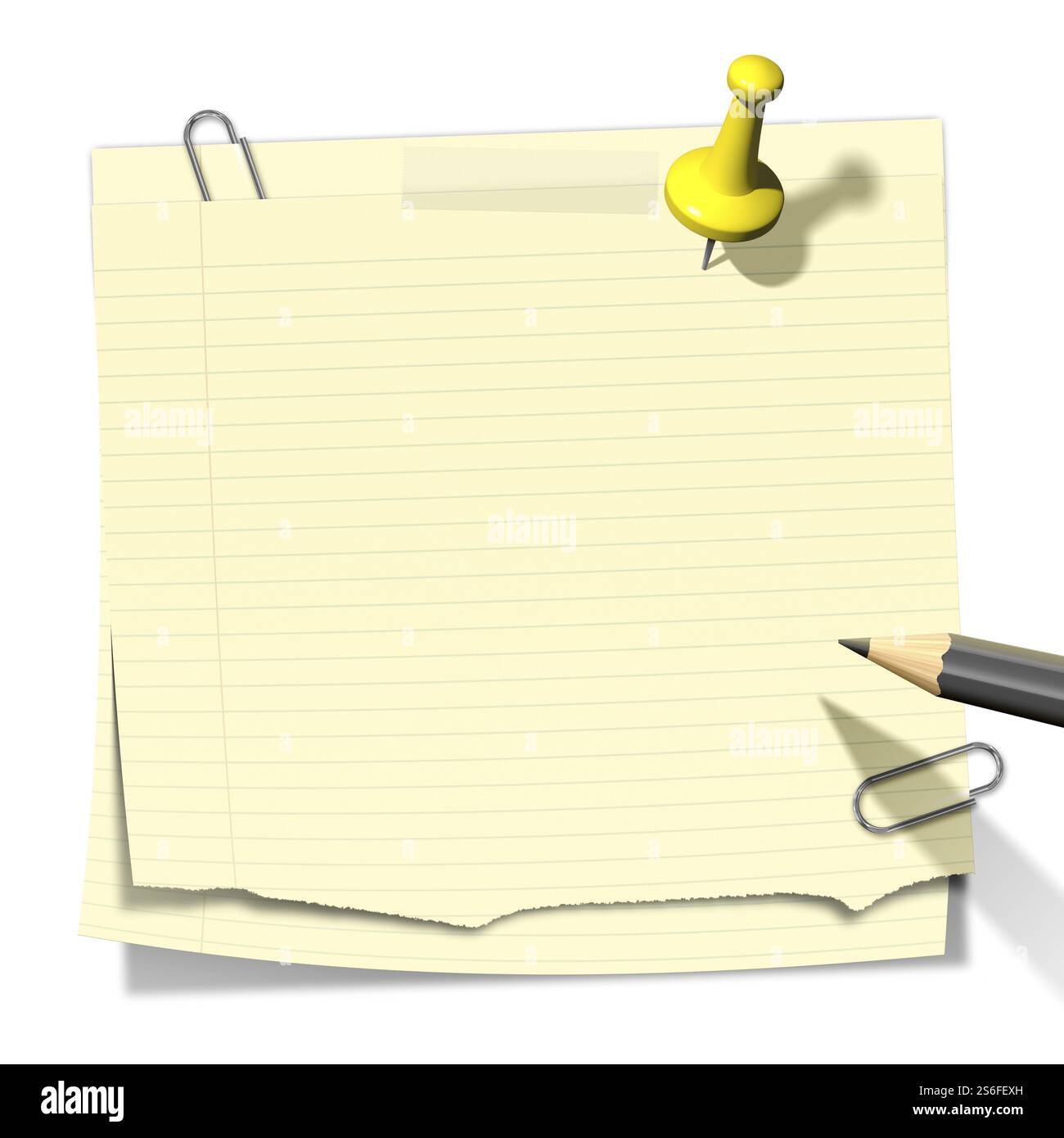 A sticky paper with the message with copy-space for your message Stock Photo