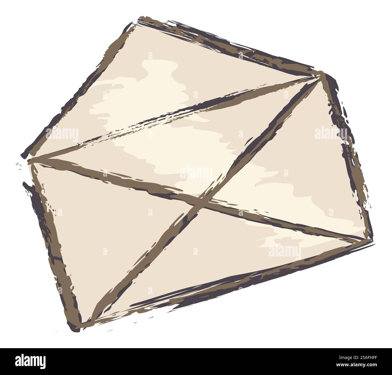 Illustration of a simple brown envelope sketch Stock Photo - Alamy