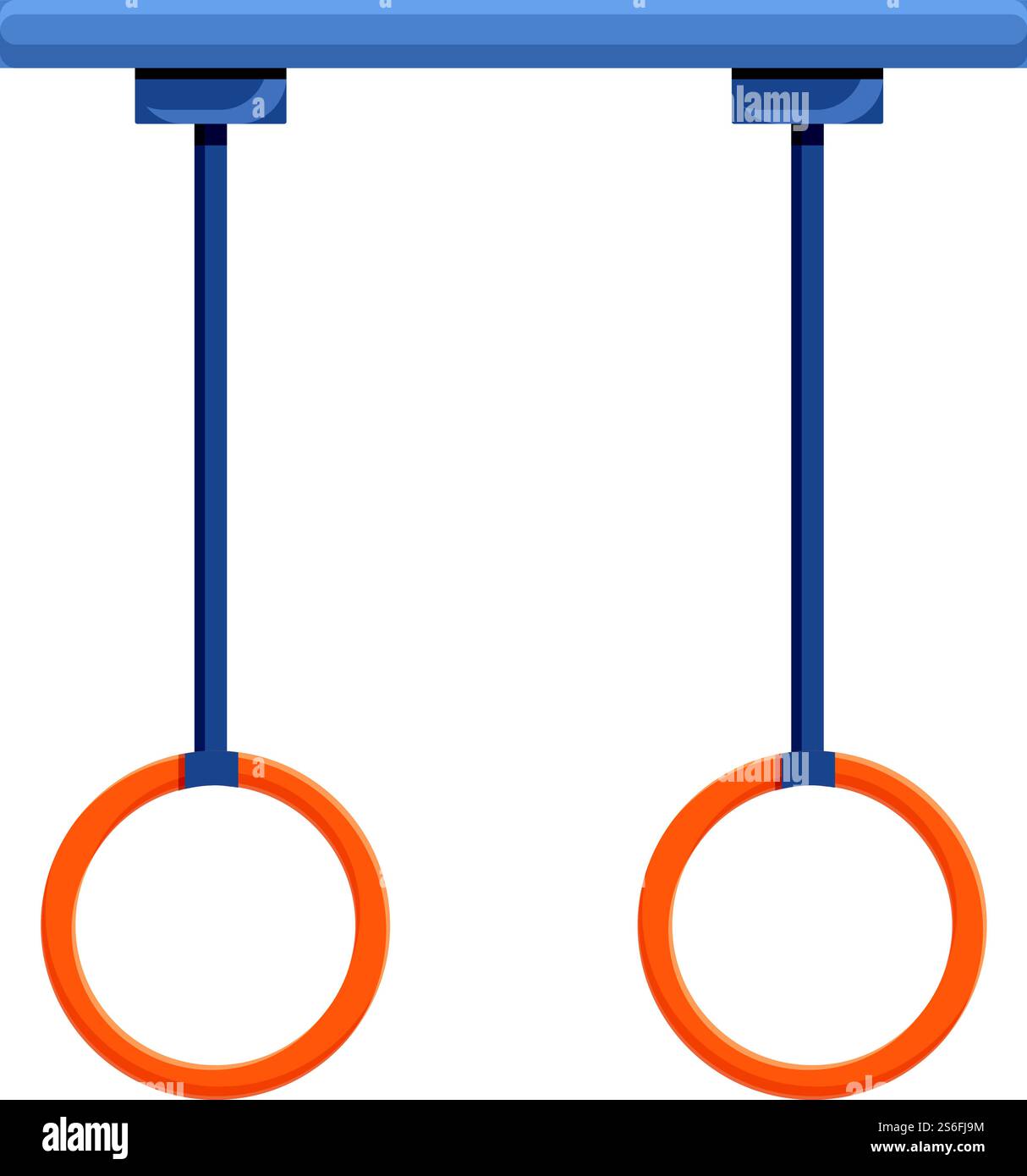 Gym rings icon. Cartoon of gym rings vector icon for web design ...