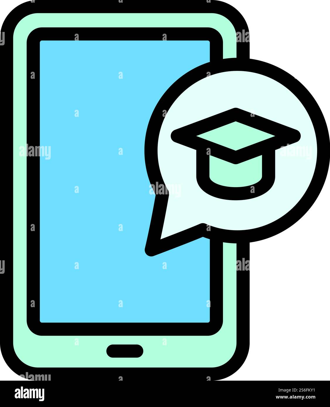 Interactive learning tablet icon. Outline interactive learning tablet vector icon for web design isolated on white background. Interactive learning tablet icon, outline style Stock Vector