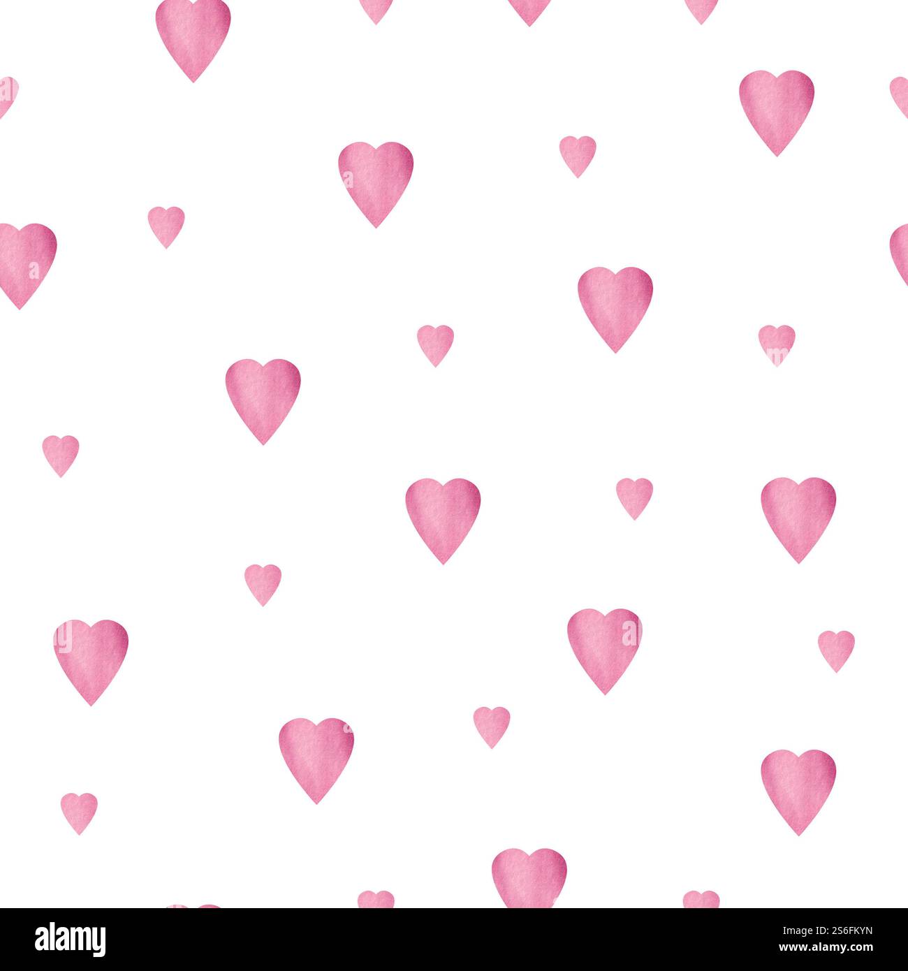 Seamless pattern with pink hearts. For romantic or Valentine's Day designs. Stock Photo