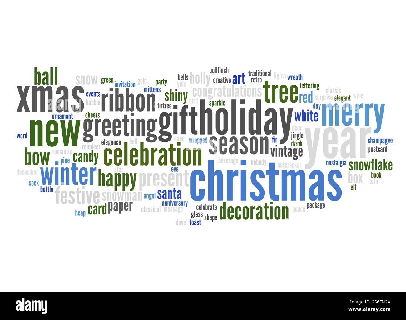 An image of nice Christmas text cloud Stock Photo