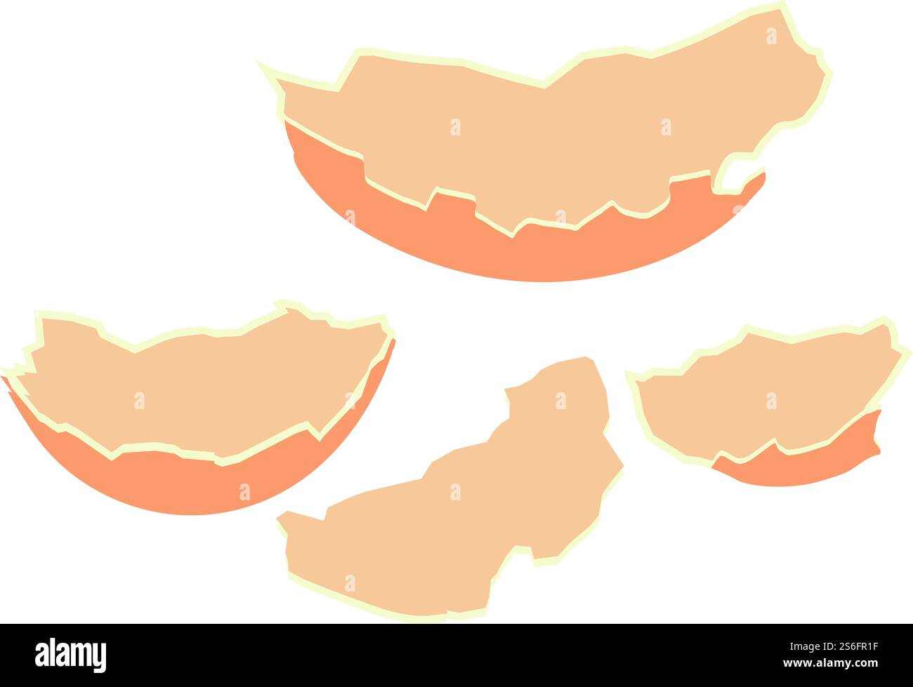 Eggshell icon. Isometric of eggshell vector icon for web design isolated on white background. Eggshell icon, isometric style Stock Vector