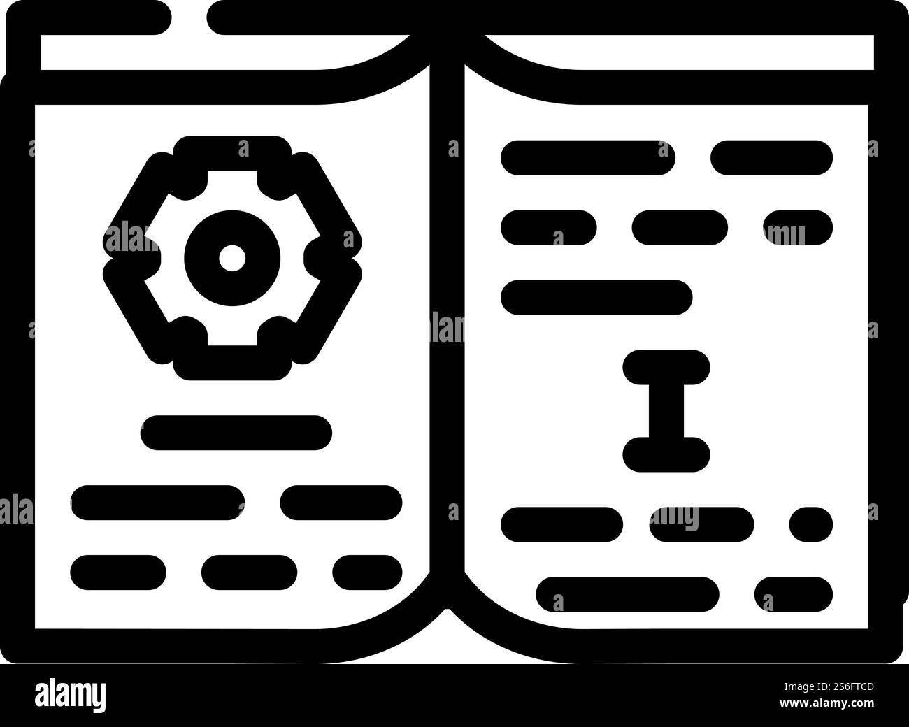 educational textbook line icon vector. educational textbook sign ...
