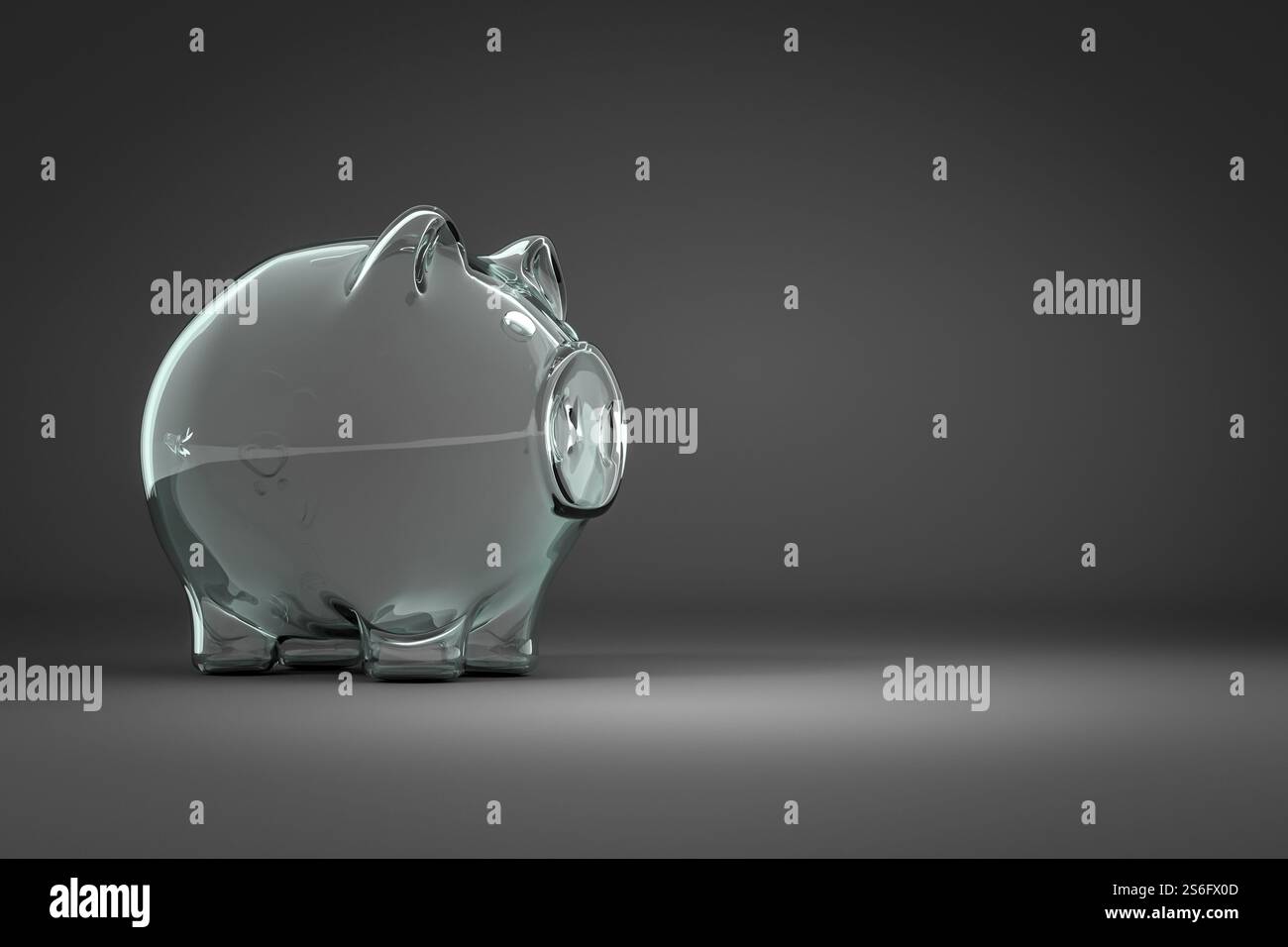 3d rendering of an empty piggy bank with space for your content Stock ...