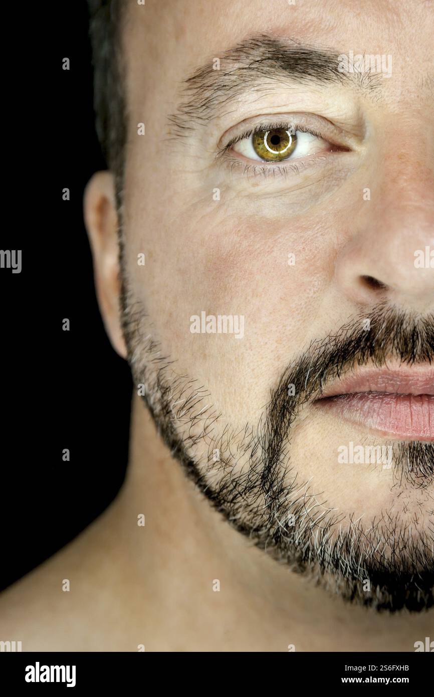 An image of a handsome man with a beard Stock Photo - Alamy