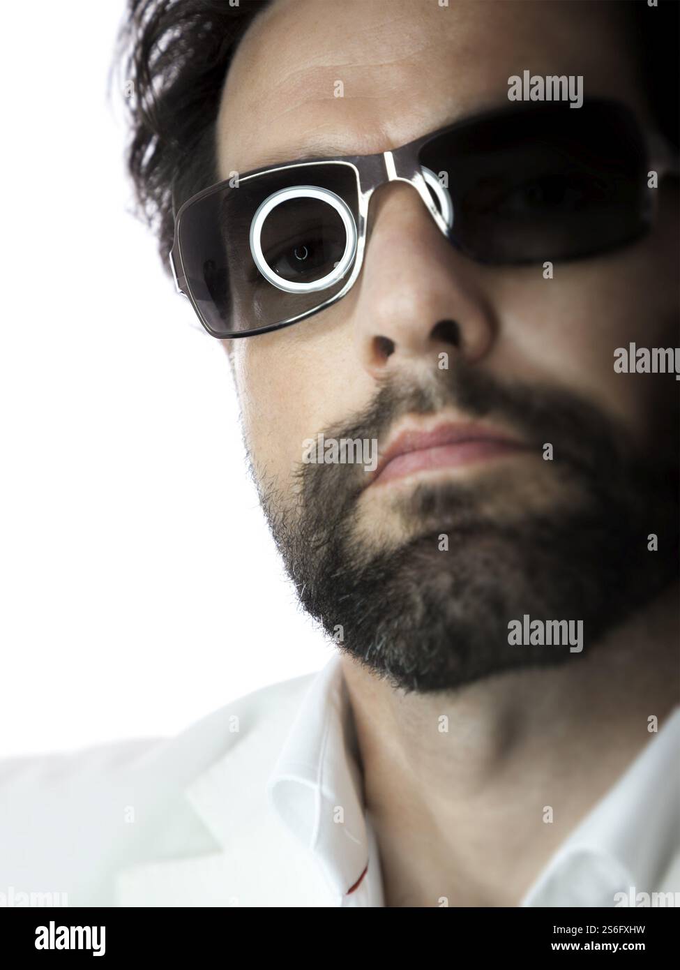 An image of a bearded man with sunglasses Stock Photo