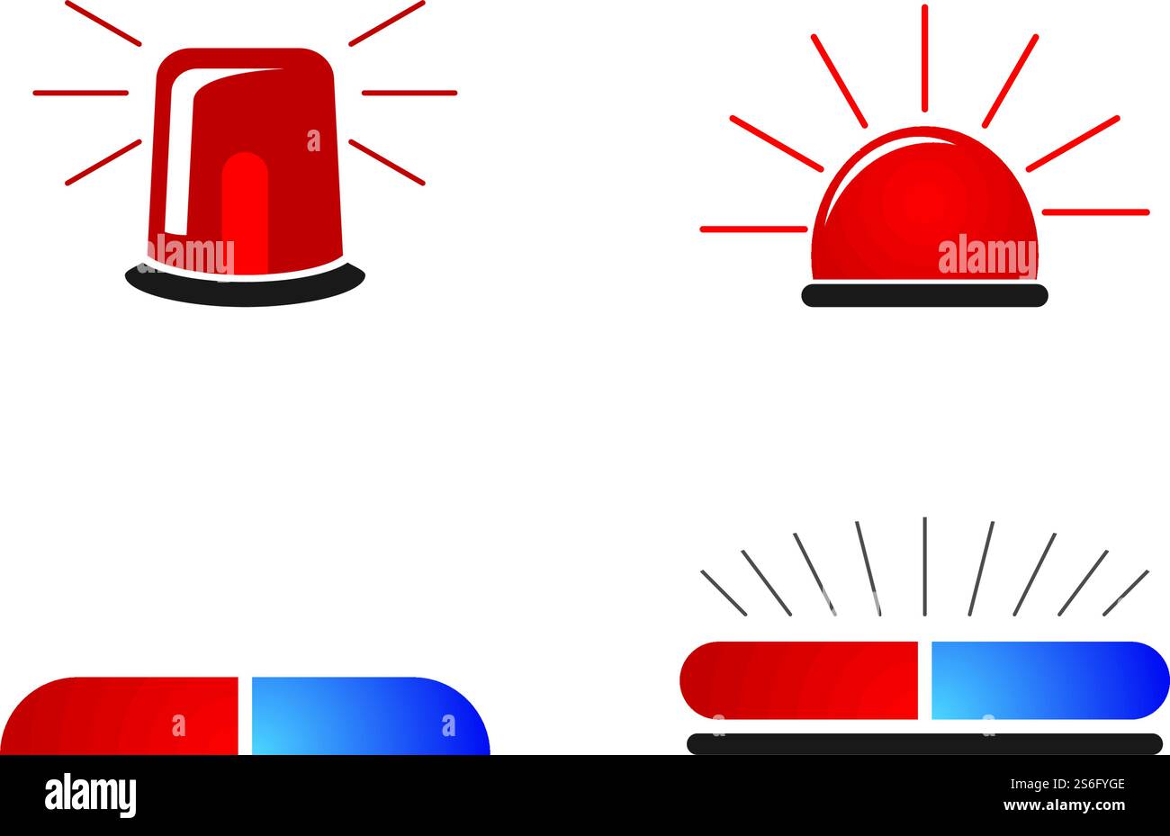 Siren icon flat design vector Stock Vector