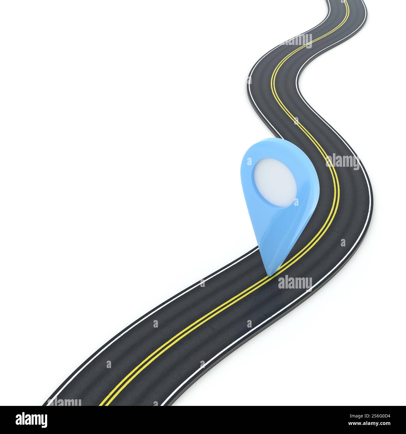 Winding on a road Cut Out Stock Images Pictures Alamy