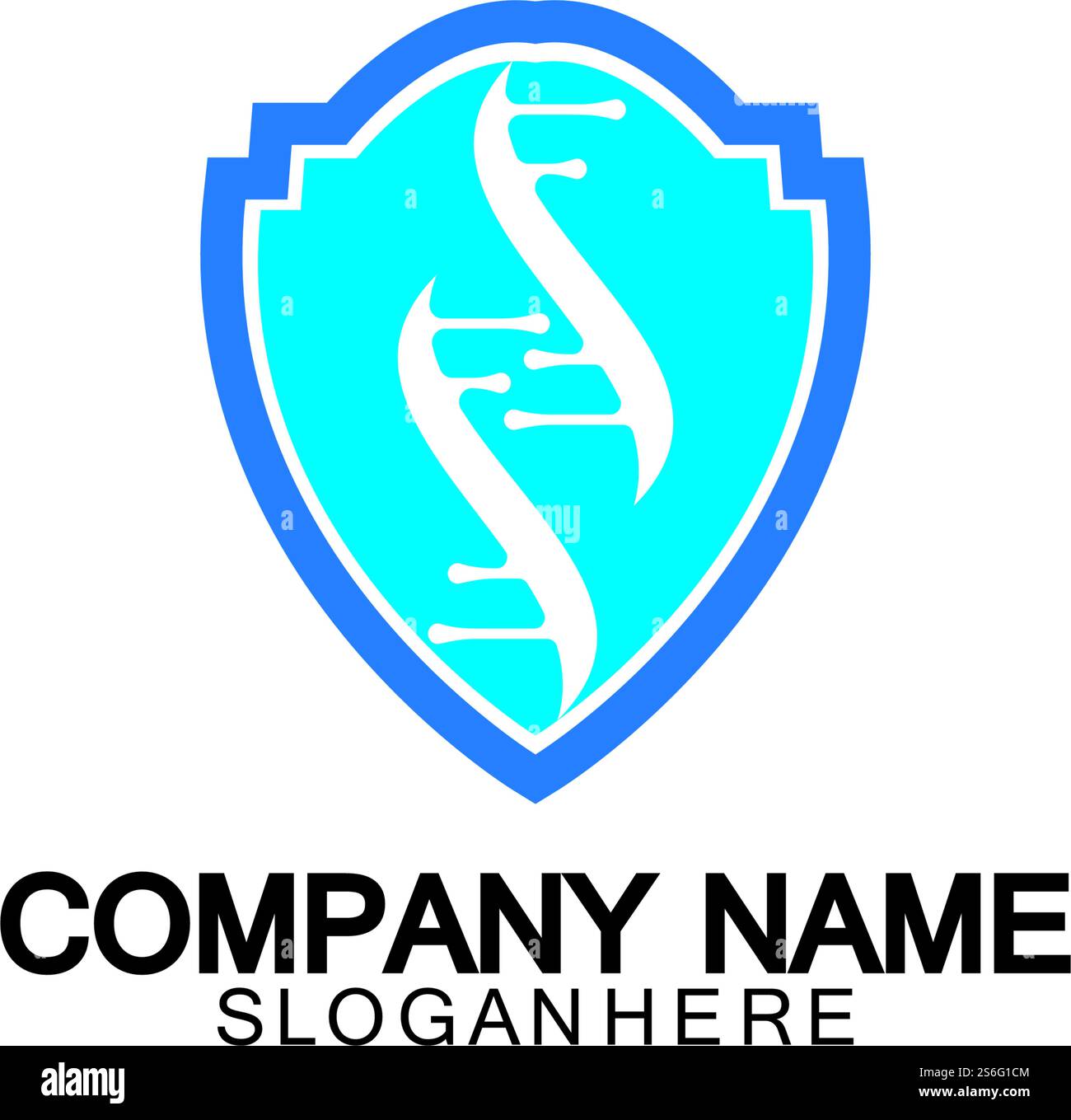 DNA shield logo icon design-vector Stock Vector