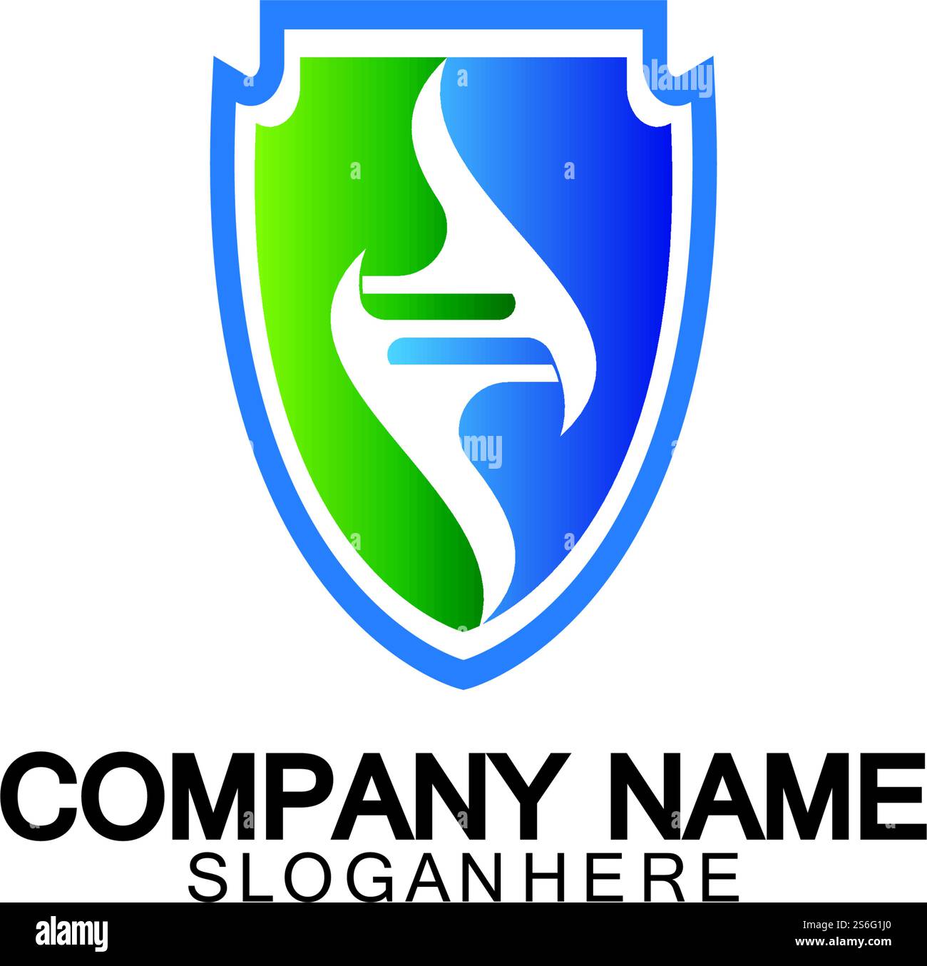 DNA shield logo icon design-vector Stock Vector
