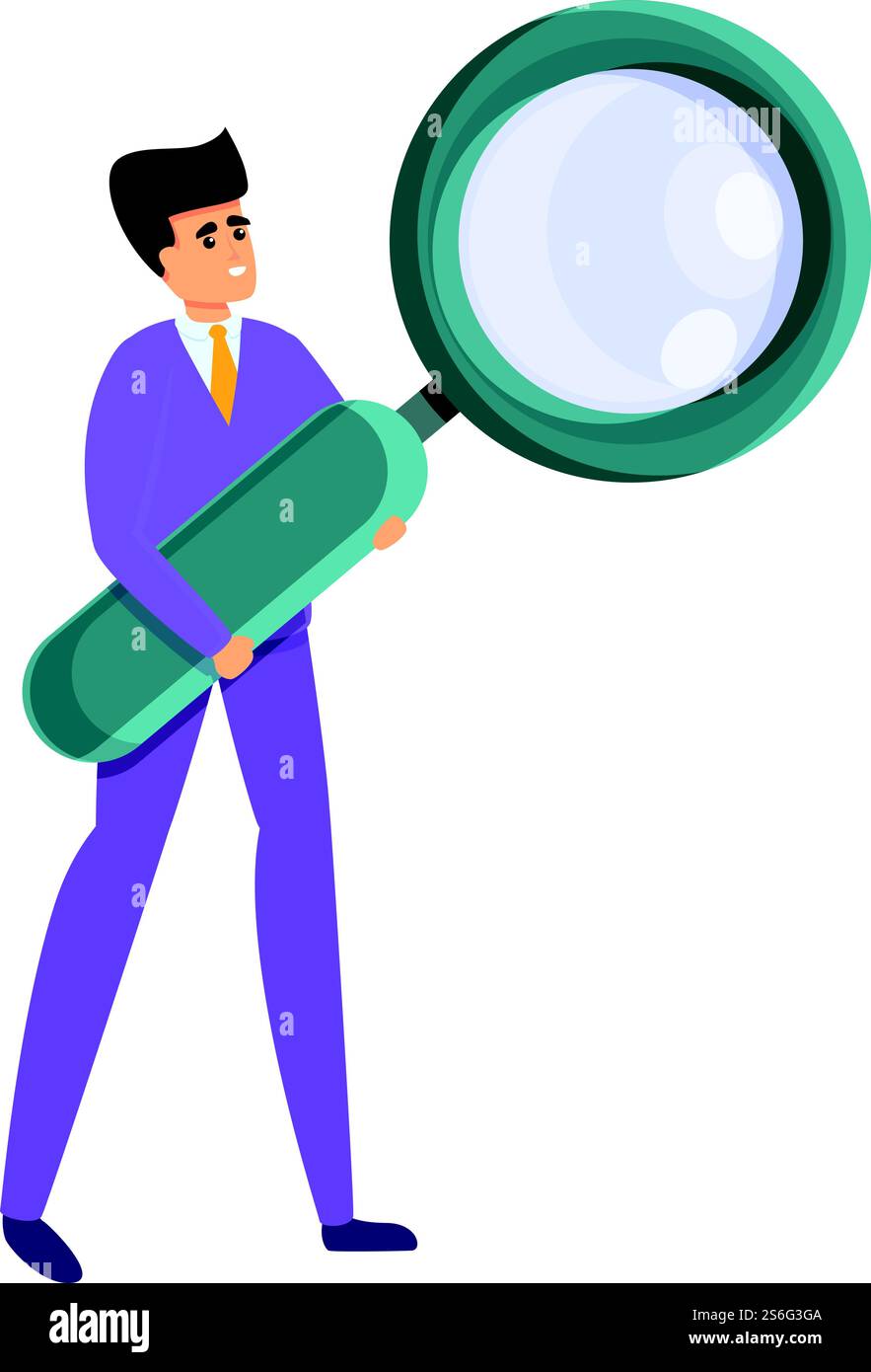 Search personal assistant icon. Cartoon of Search personal assistant vector icon for web design isolated on white background. Search personal assistant icon, cartoon style Stock Vector