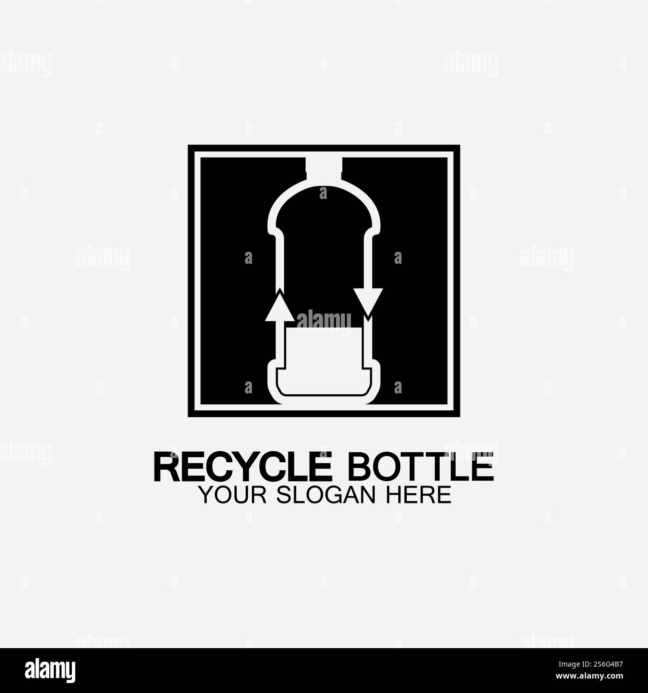 Recycle plastic bottle logo icon vector illustration design.Bottle with ...