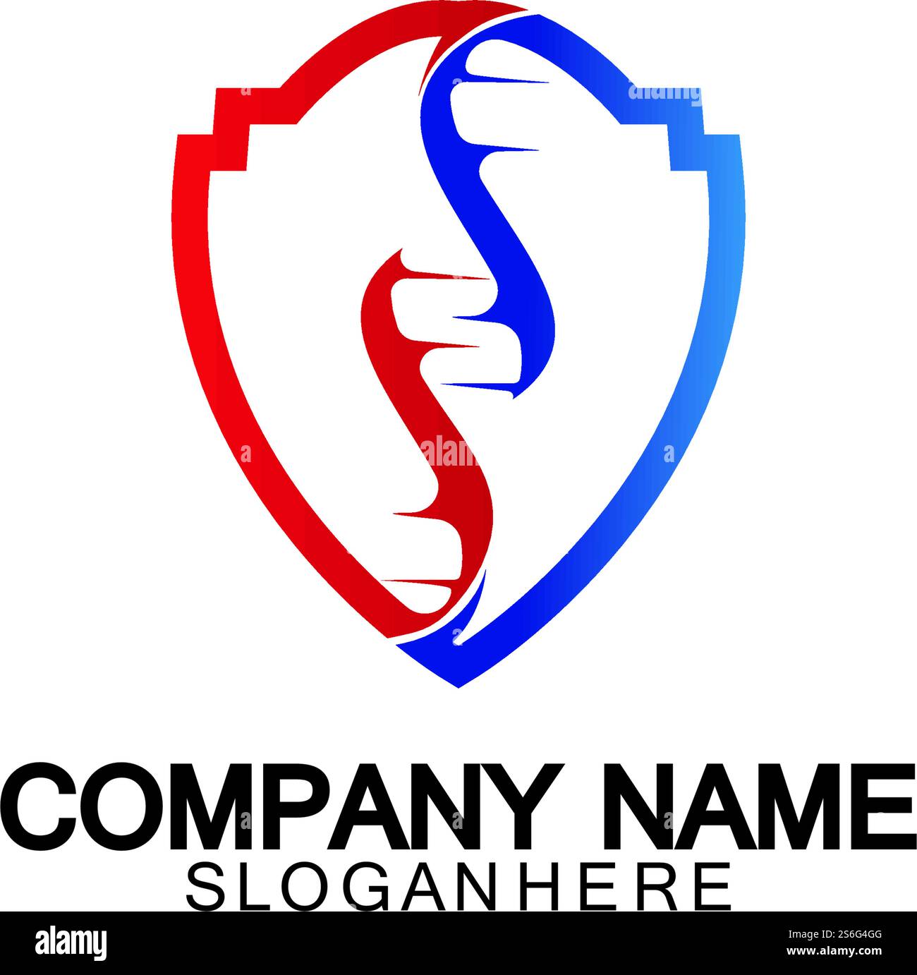 DNA shield logo icon design-vector Stock Vector