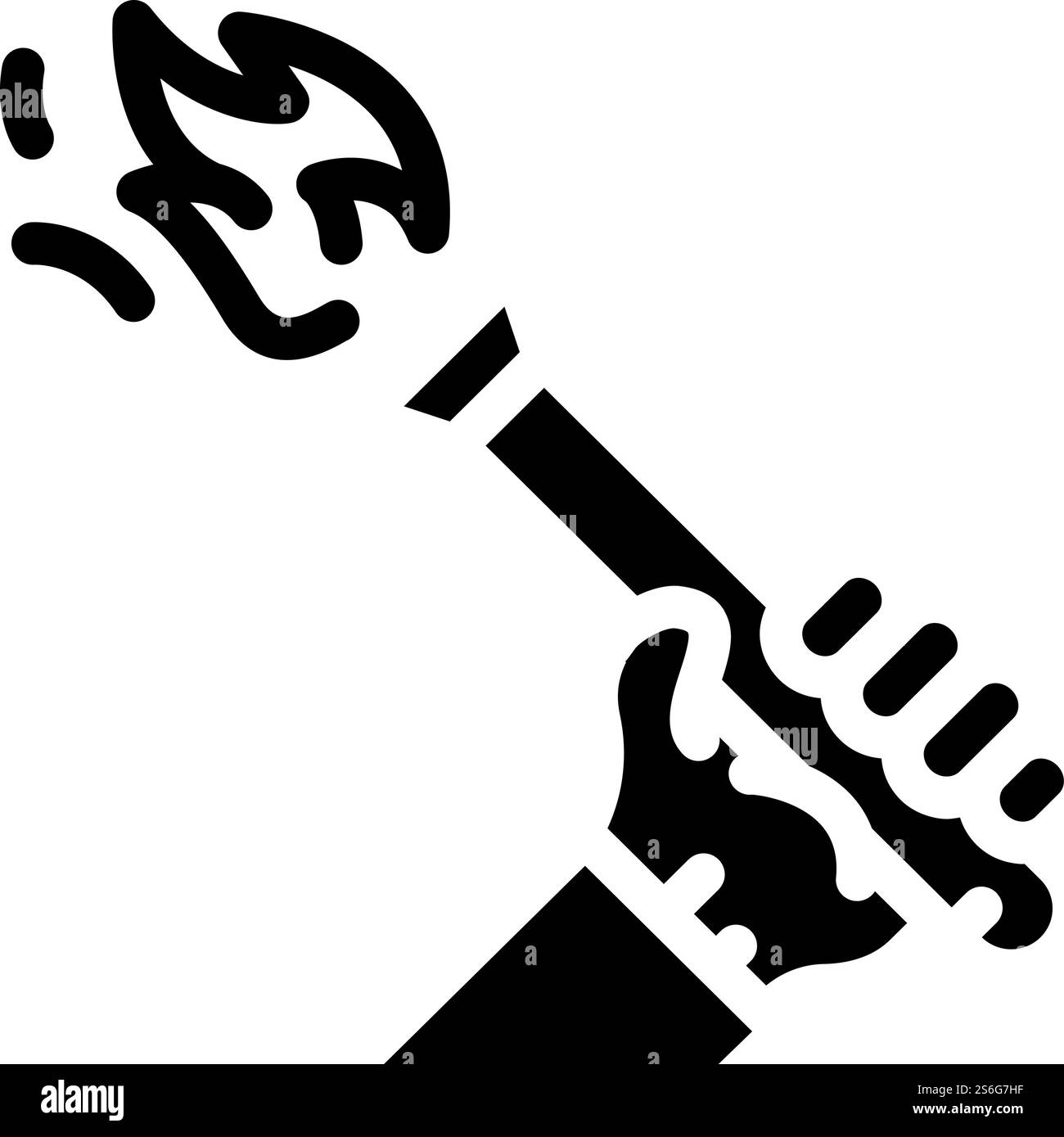 olympic torch glyph icon vector. olympic torch sign. isolated contour ...