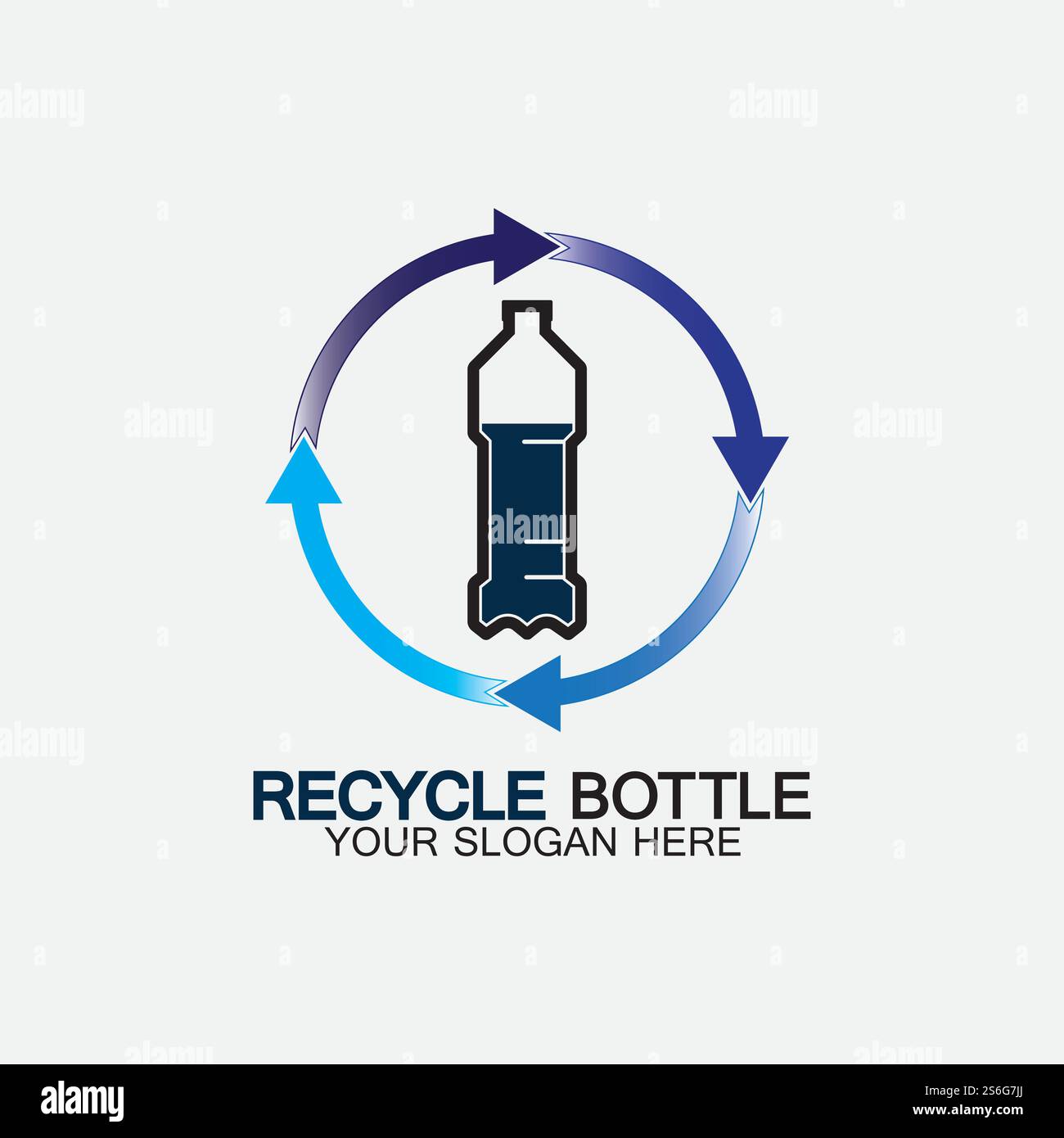 Recycle plastic bottle logo icon vector illustration design.Bottle with ...