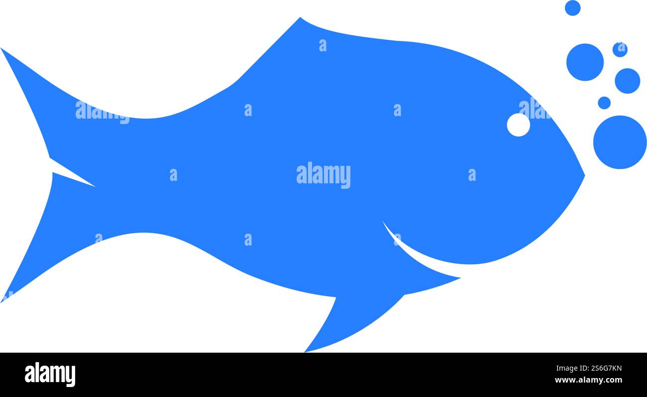 Fish ilustration logo vector template Stock Vector