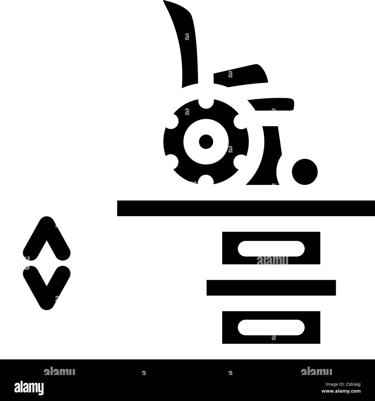 lift equipment for inclusive life glyph icon vector. lift equipment for ...