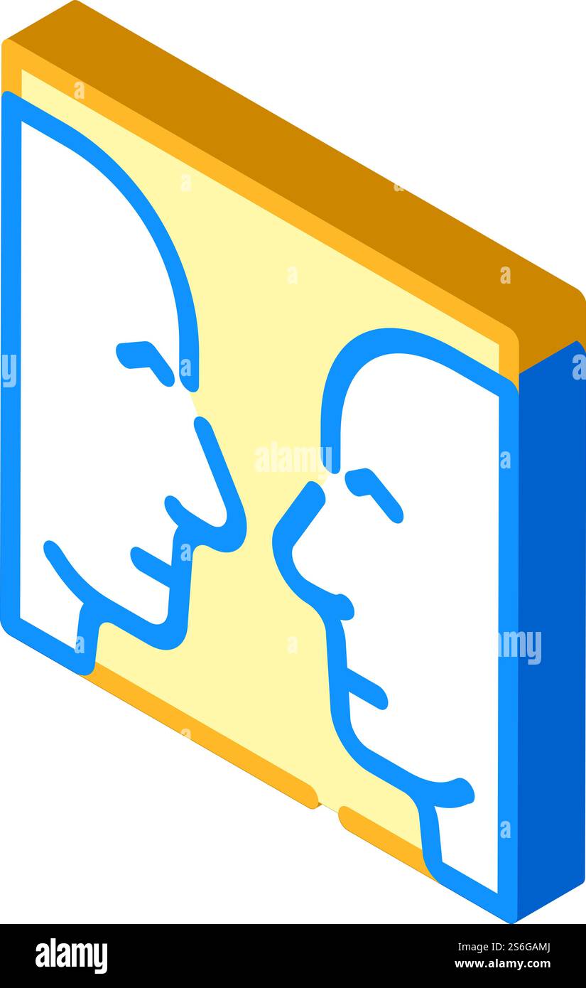 search for images isometric icon vector. search for images sign. isolated symbol illustration. search for images isometric icon vector illustration Stock Vector