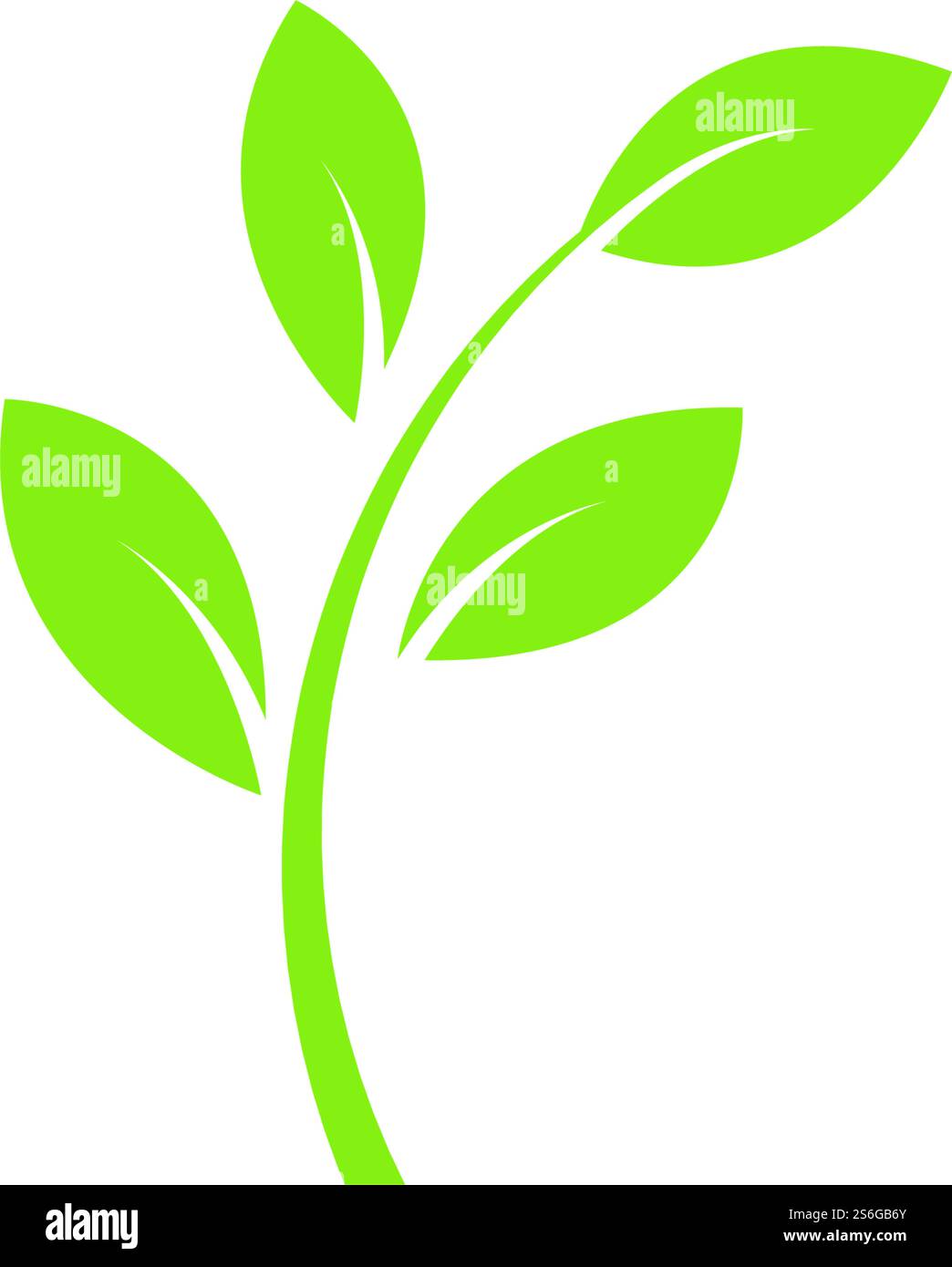 Green leaf illustration nature logo design Stock Vector Image & Art - Alamy