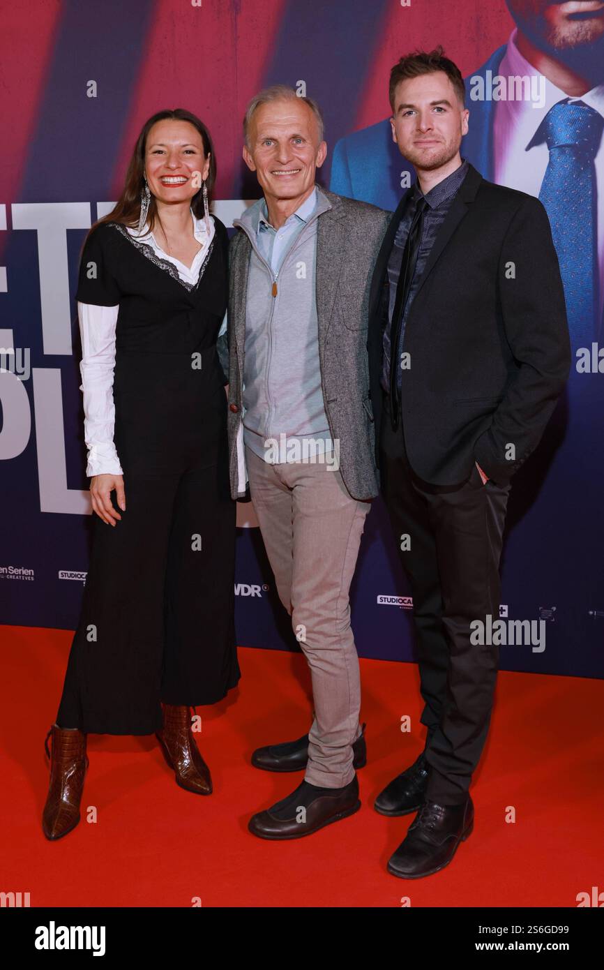 15.01.2025, Anne Zohra Berrached, Richard Sammel, Konstantin Bock zur Premiere von A Better Place, Kino in der KulturBrauerei, Berlin, Berlin Deutschland, Germany Stock Photo