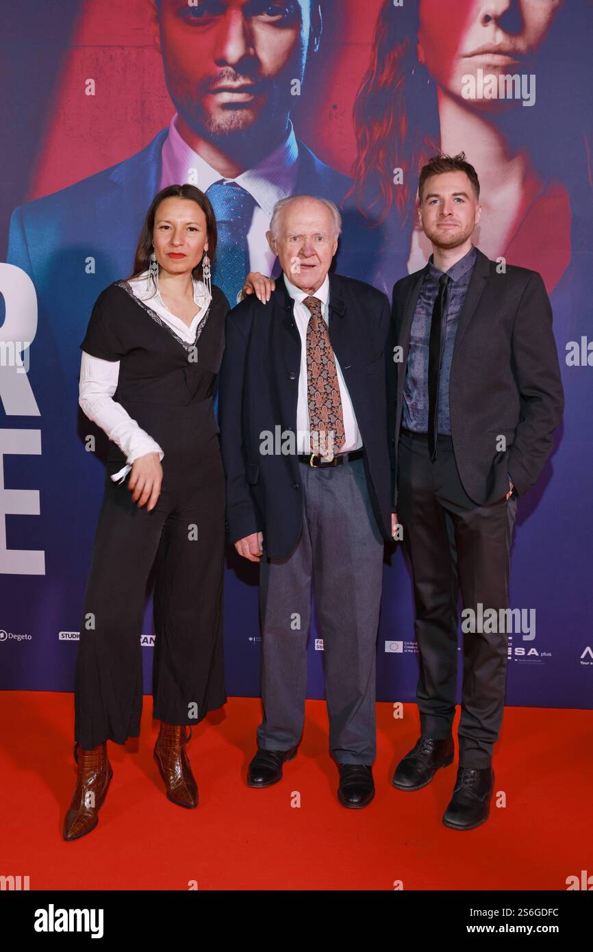 15.01.2025, Anne Zohra Berrached, Carl Heinz Choynski, Konstantin Bock zur Premiere von A Better Place, Kino in der KulturBrauerei, Berlin, Berlin Deutschland, Germany Stock Photo