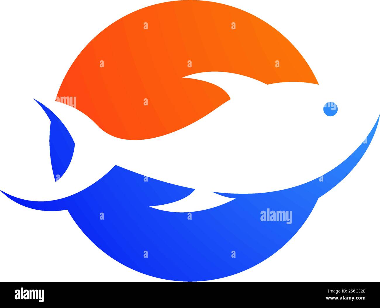 Fish ilustration logo vector template Stock Vector