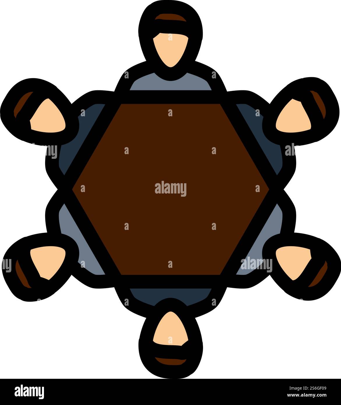Conversation Table Icon. Editable Bold Outline With Color Fill Design ...