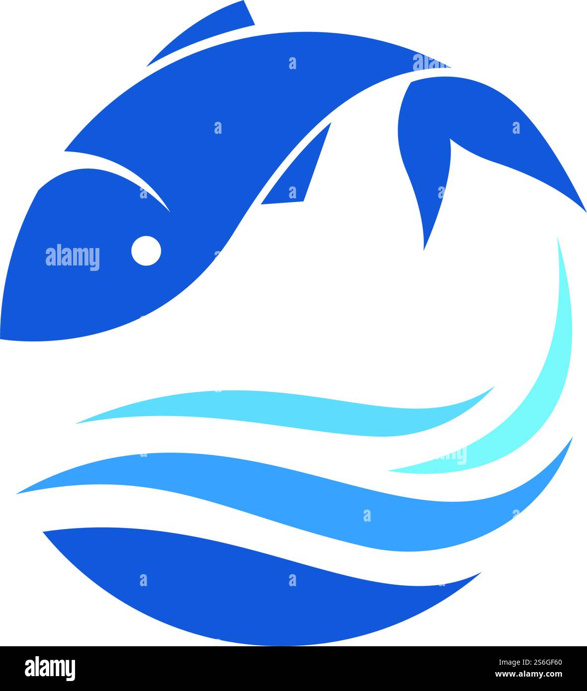 Fish ilustration logo vector template Stock Vector