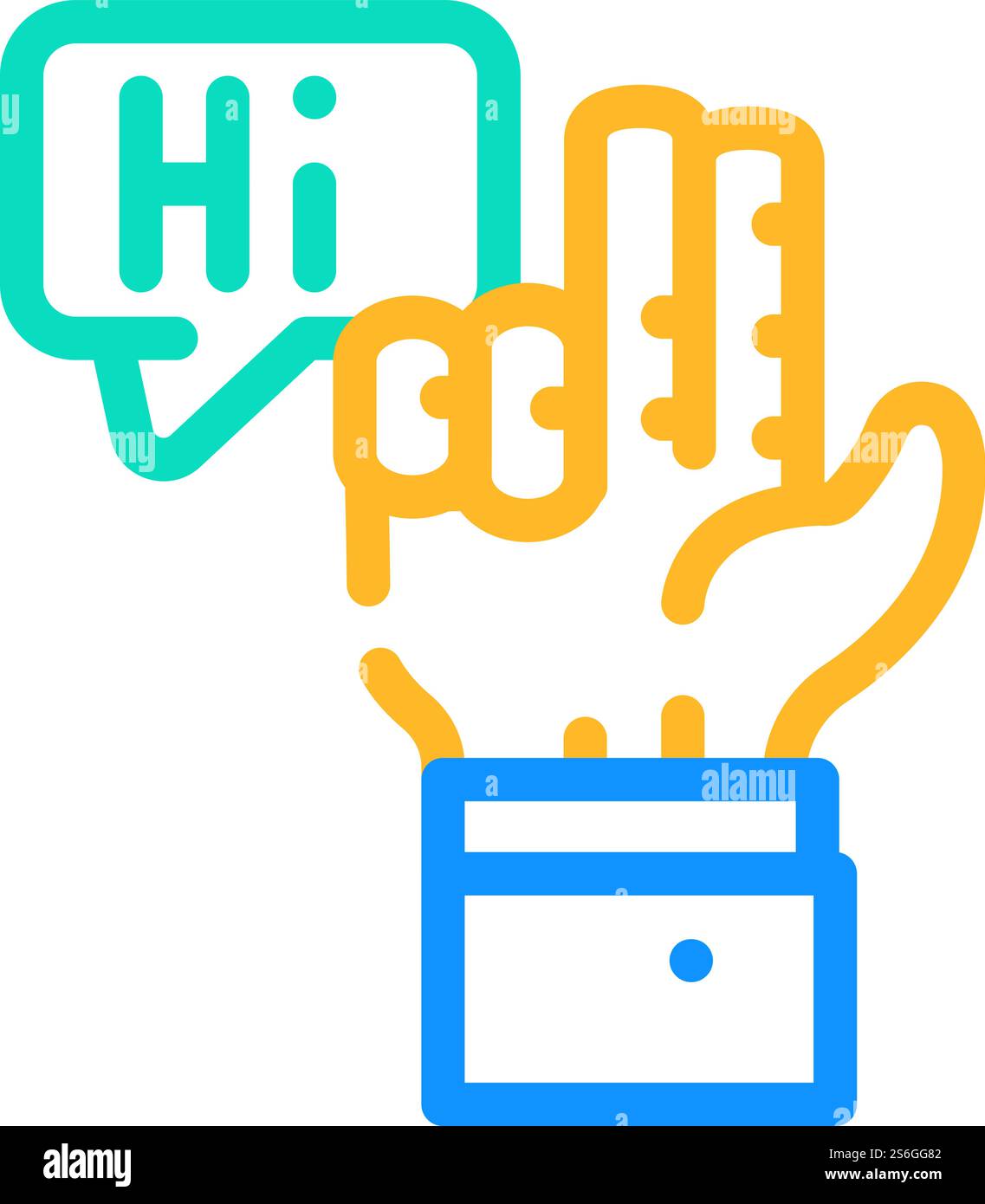 communication in sign language color icon vector. communication in sign ...