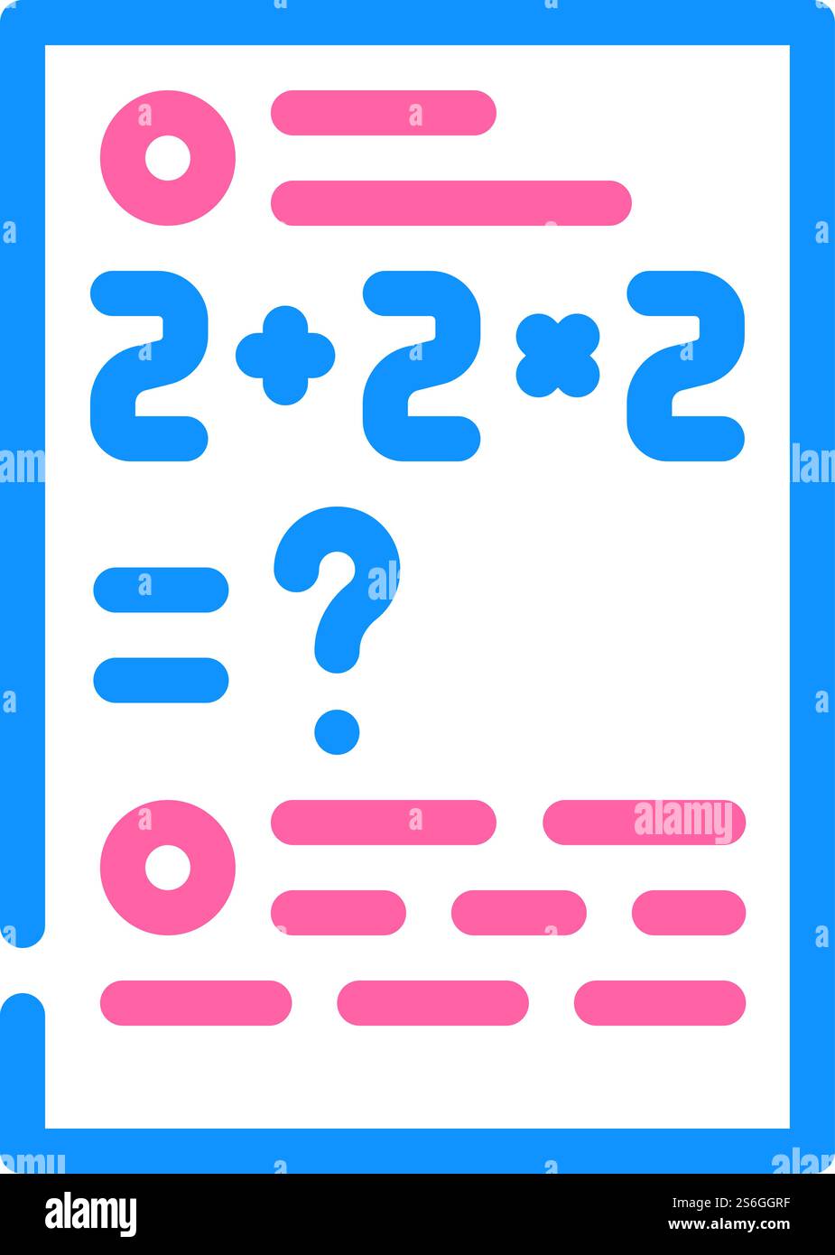 math problems color icon vector. math problems sign. isolated symbol ...