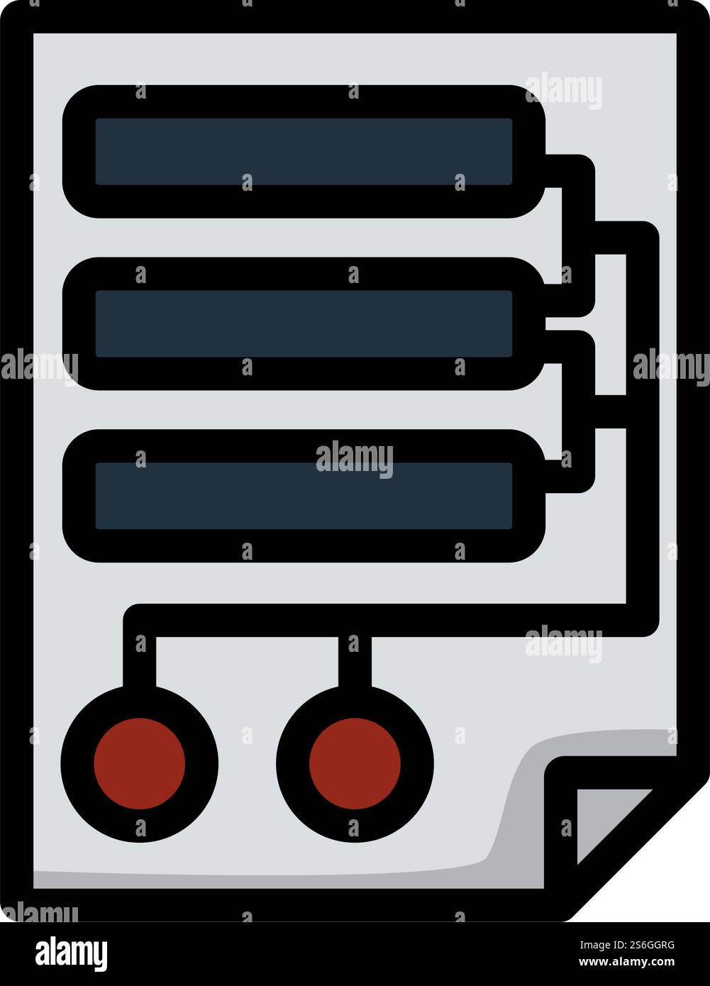 Code Map Icon. Editable Bold Outline With Color Fill Design. Vector ...