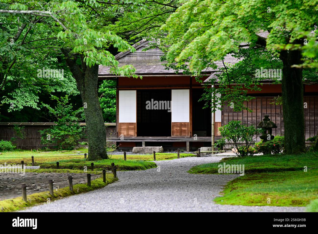 Sento Gosho garden at Kyoto Imperial Palace. The garden's design has ...