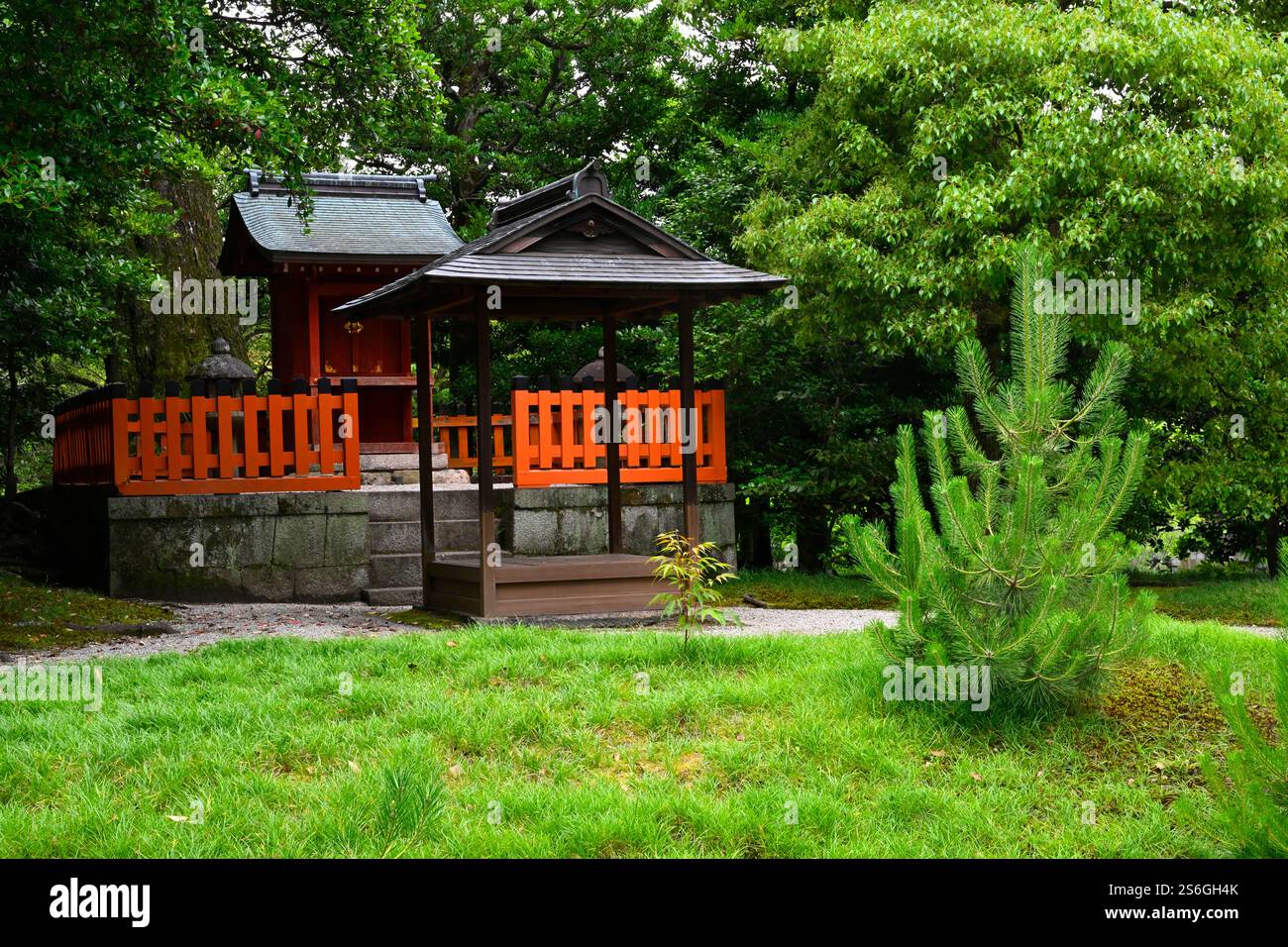 Sento Gosho garden at Kyoto Imperial Palace. The garden's design has ...