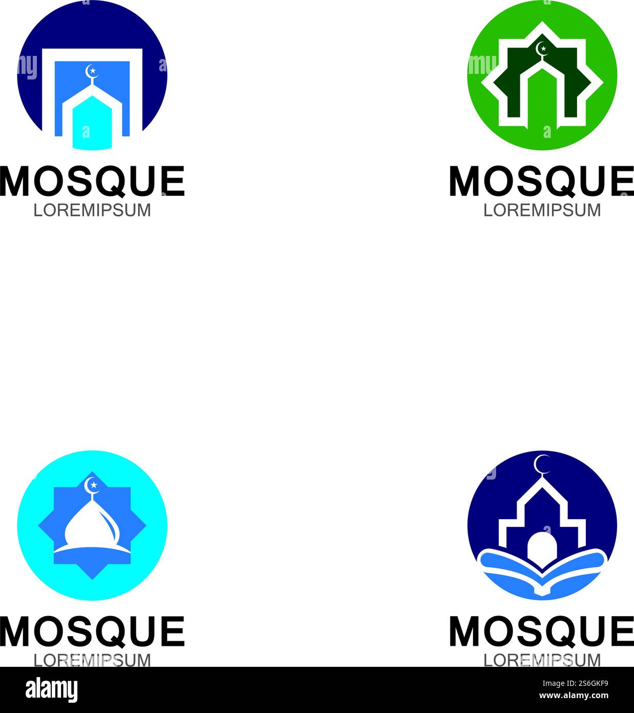 Modern mosque logo symbol or icon template Stock Vector Image & Art - Alamy