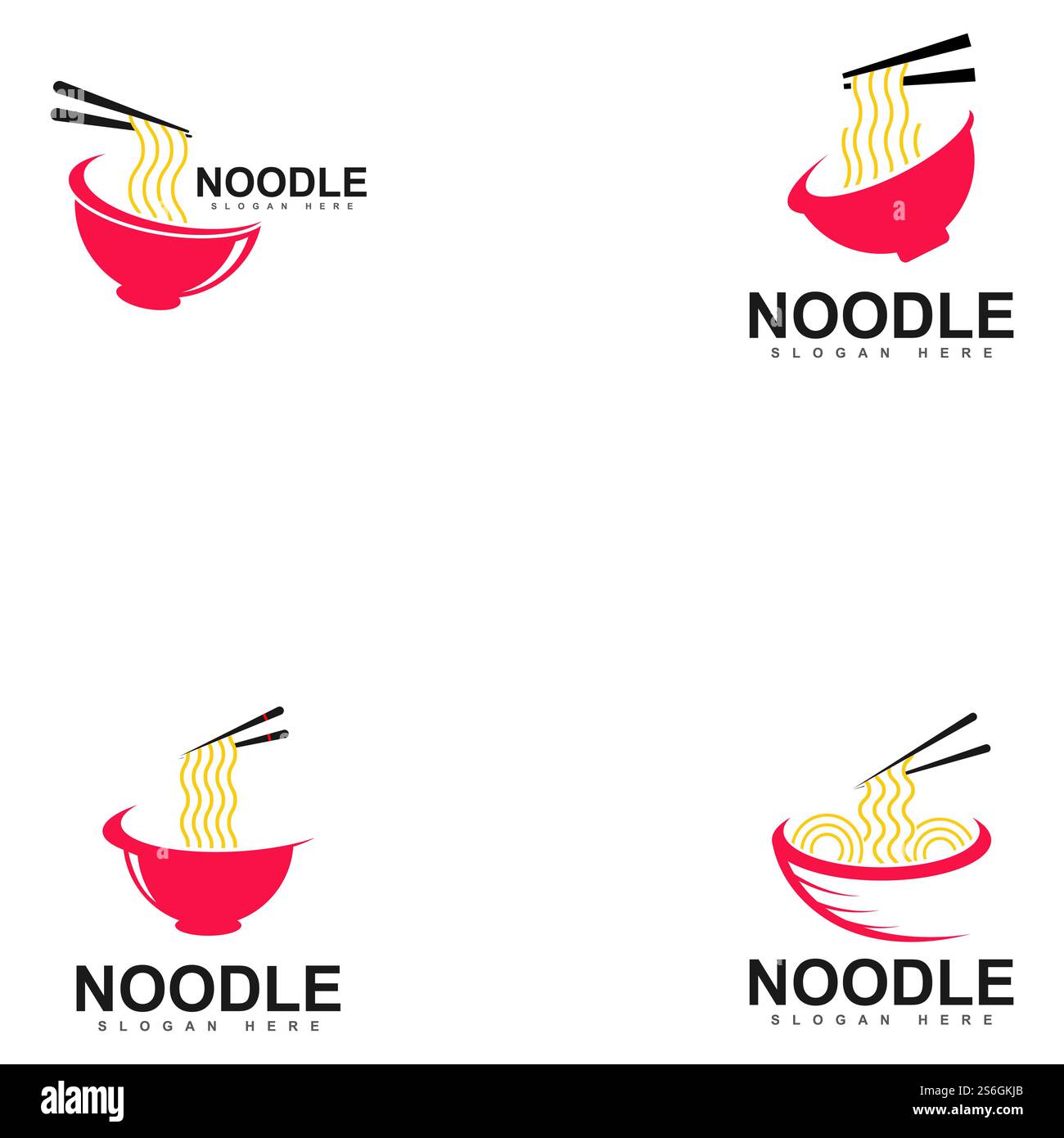 chinese noodle logo design icon template. japanese ramen vector ...