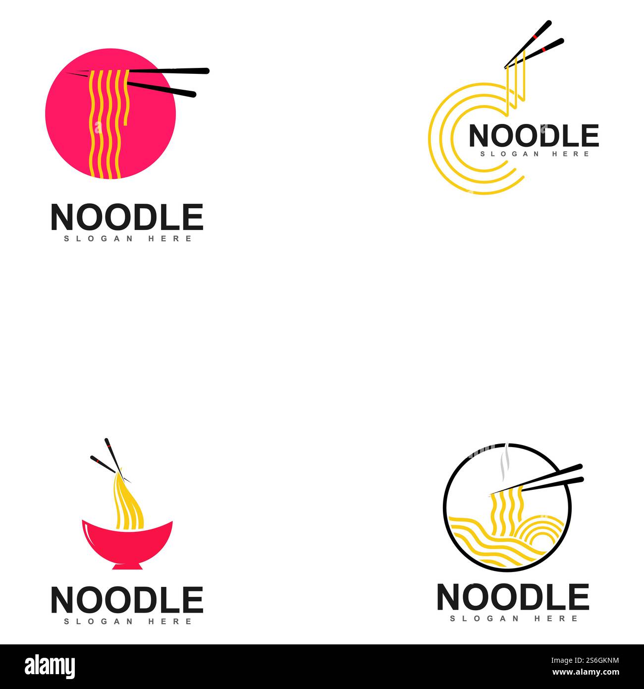 chinese noodle logo design icon template. japanese ramen vector ...