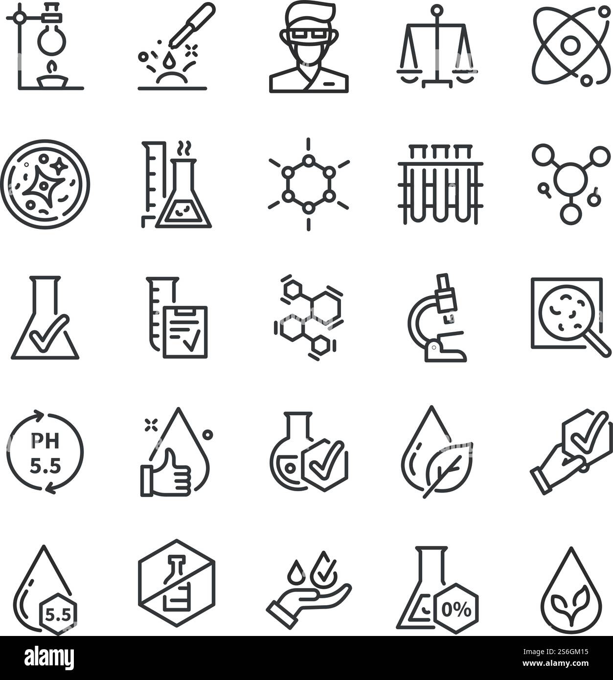 Quality tested icons. Dermatology, artificial free or hypoallergenic ...
