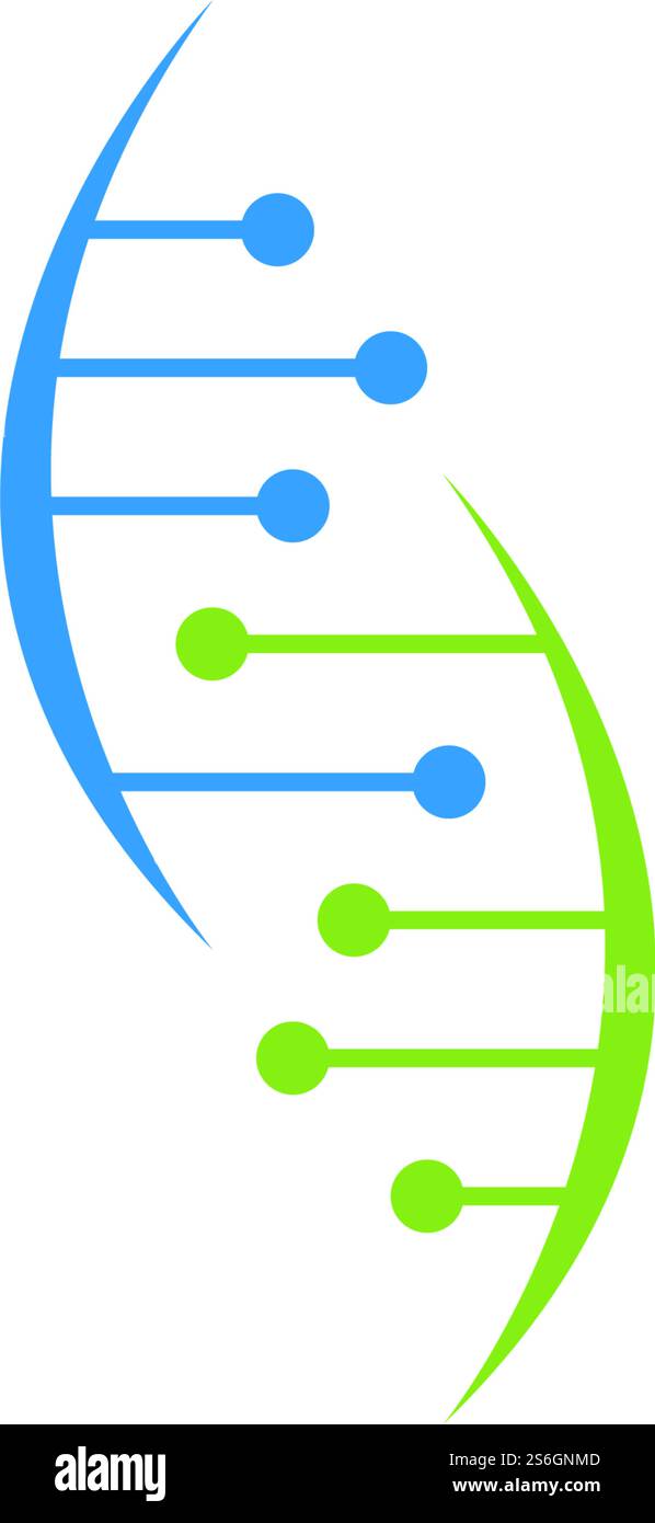 DNA illustration logo vector design Stock Vector Image & Art - Alamy