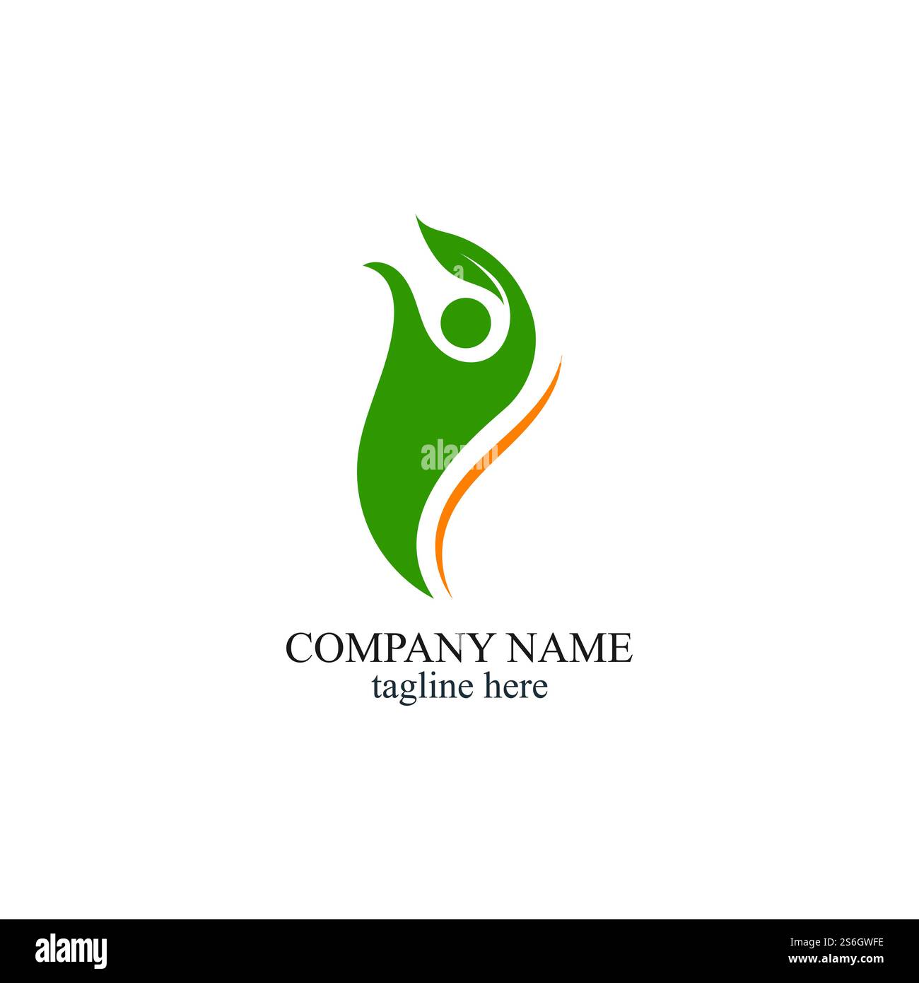 Health logo template and symbols leaf green Stock Vector Image & Art ...