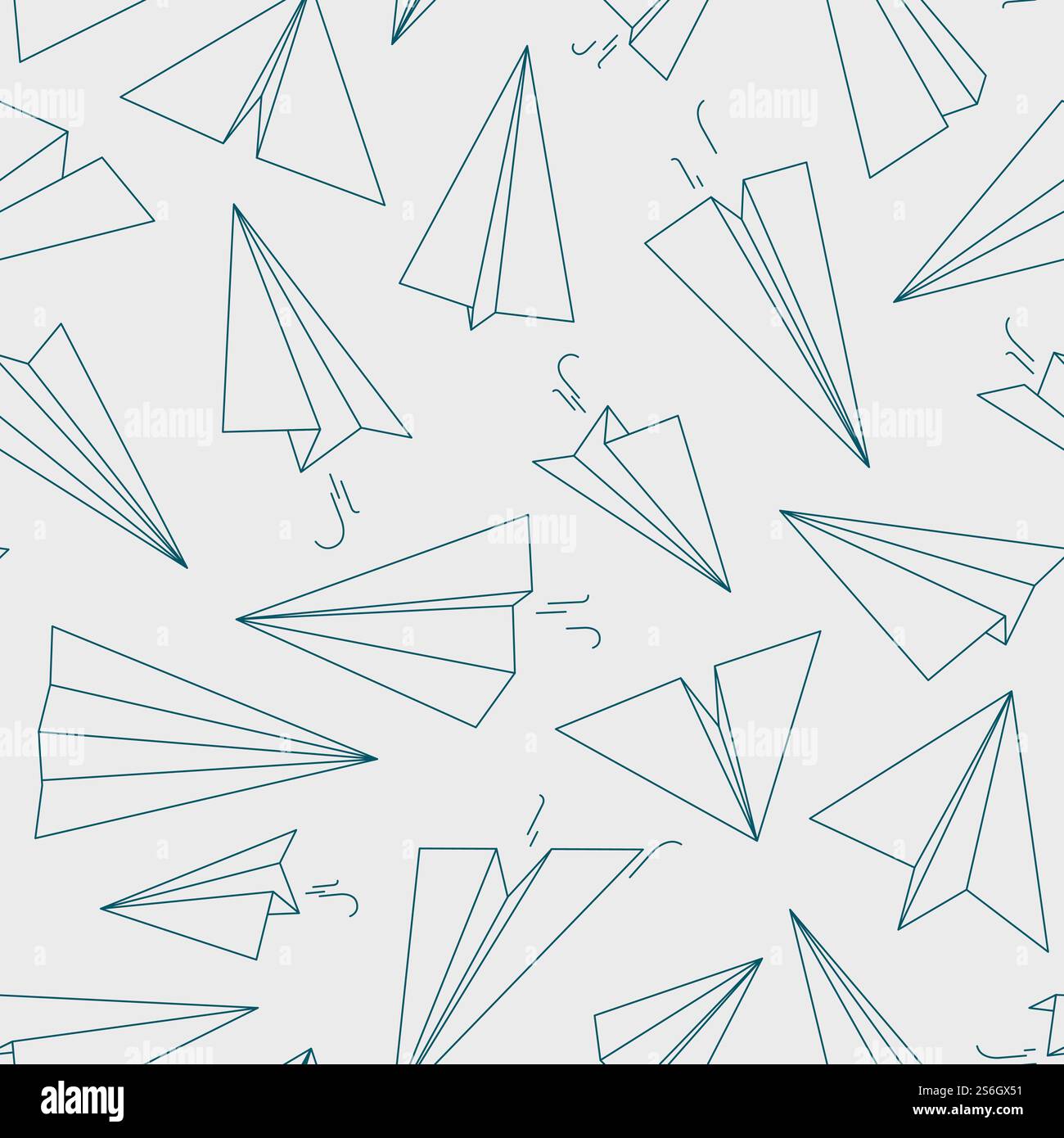 Airplane pattern. White paper linear concept background for travellers ...