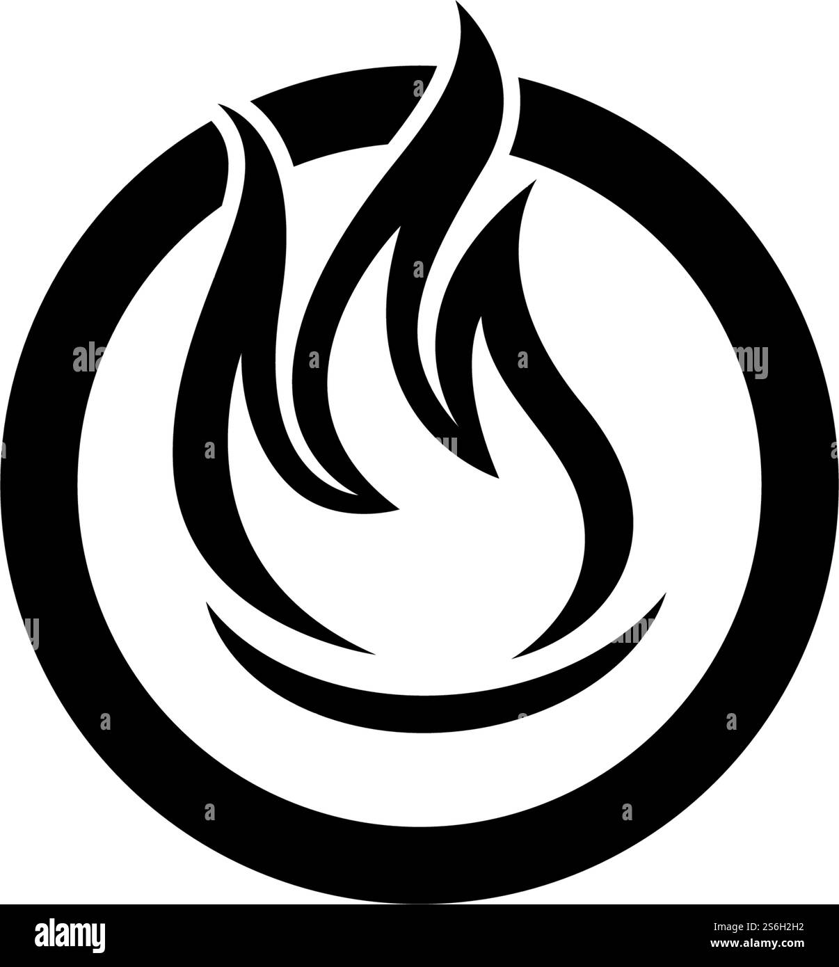 Fire black logo design vector Stock Vector Image & Art - Alamy